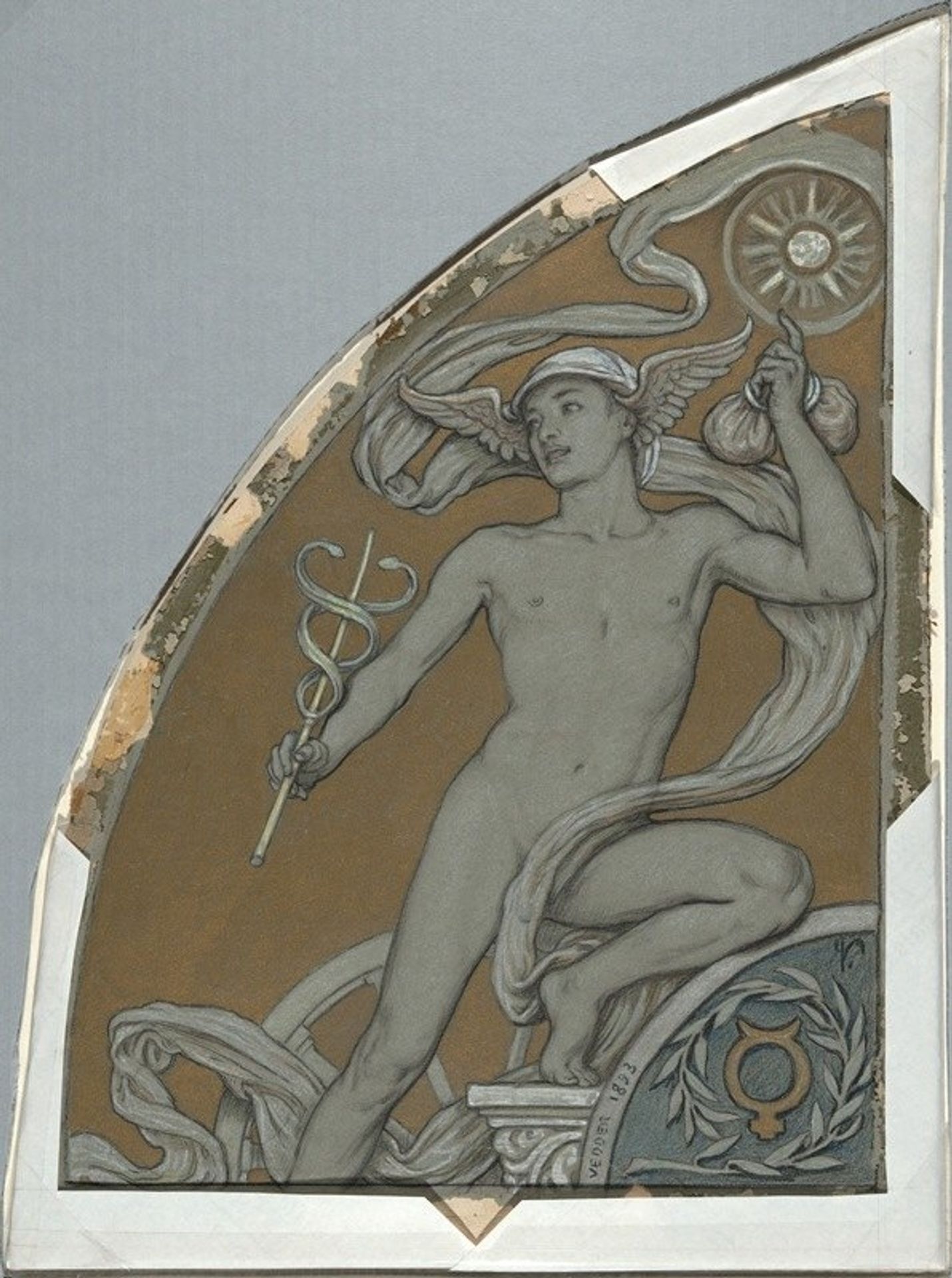 Cartoon for Mercury by Elihu Vedder