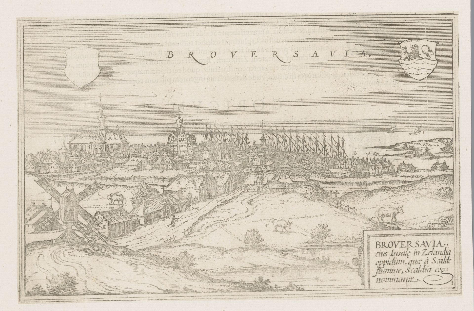 Gezicht op Brouwershaven by Anonymous