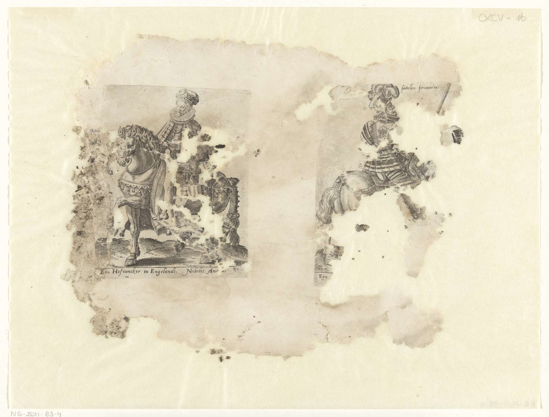 Engelse hofjonker en Yeoman of the Guard by Abraham de Bruyn