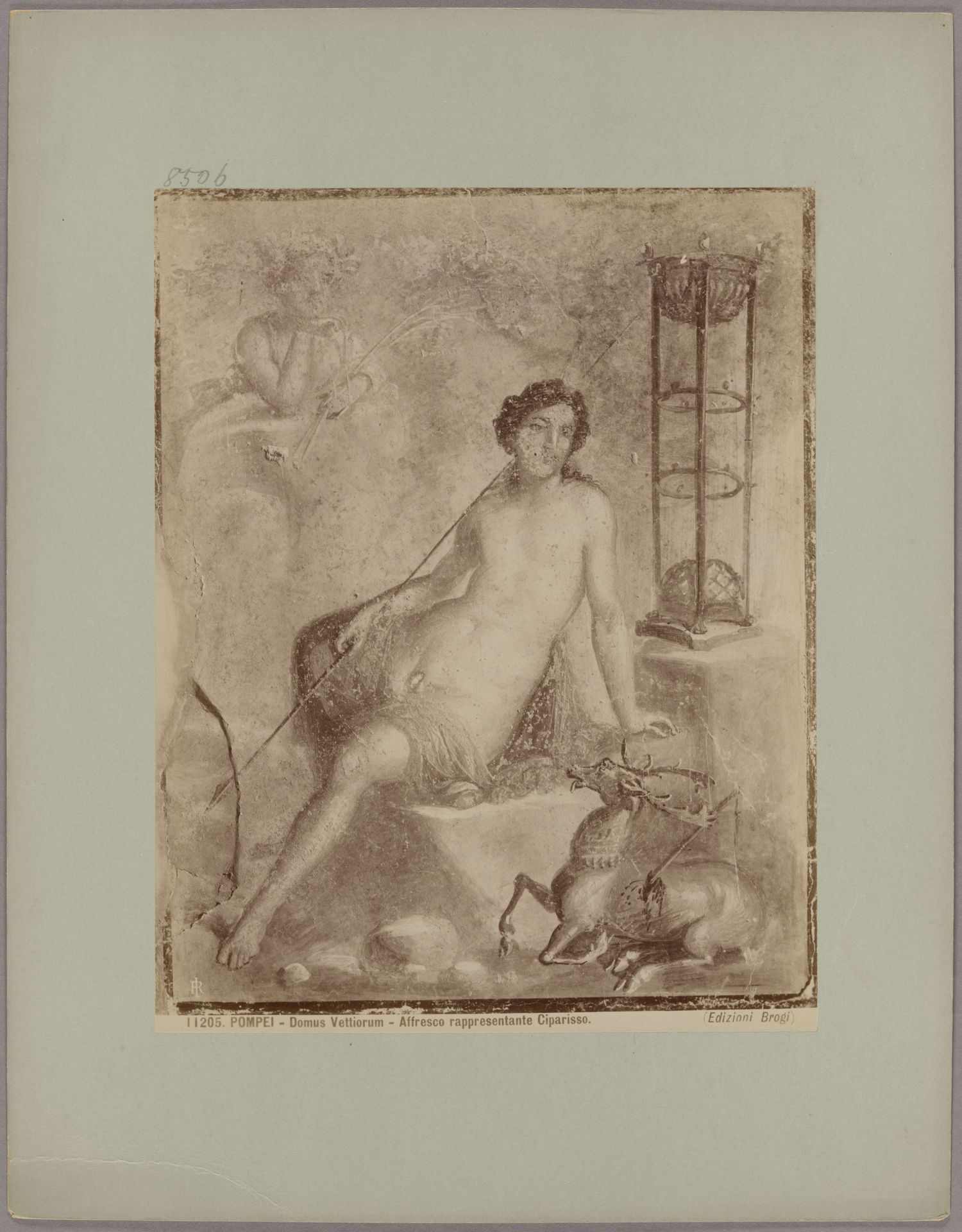 Pompeii_ Domus Vettiorum, fresco representing Cyparis, No. 11205 by Giacomo Brogi