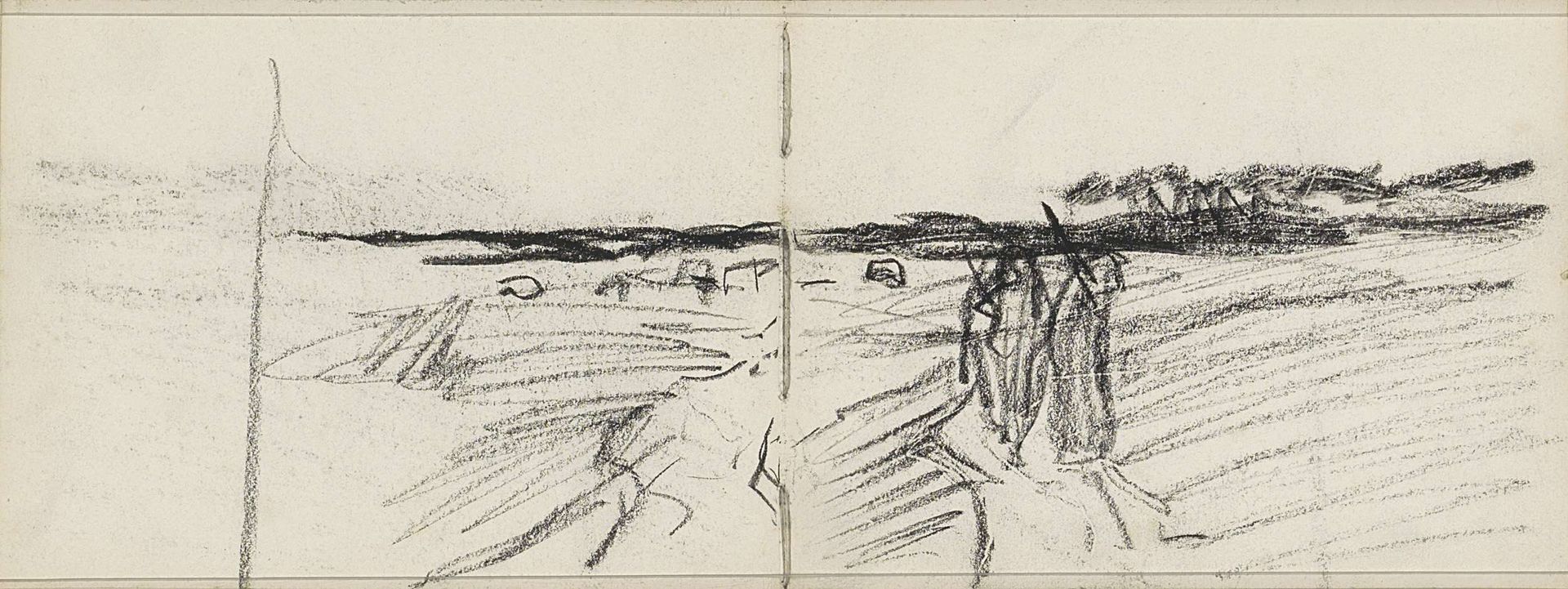 Arbeiders op het land by Anton Mauve