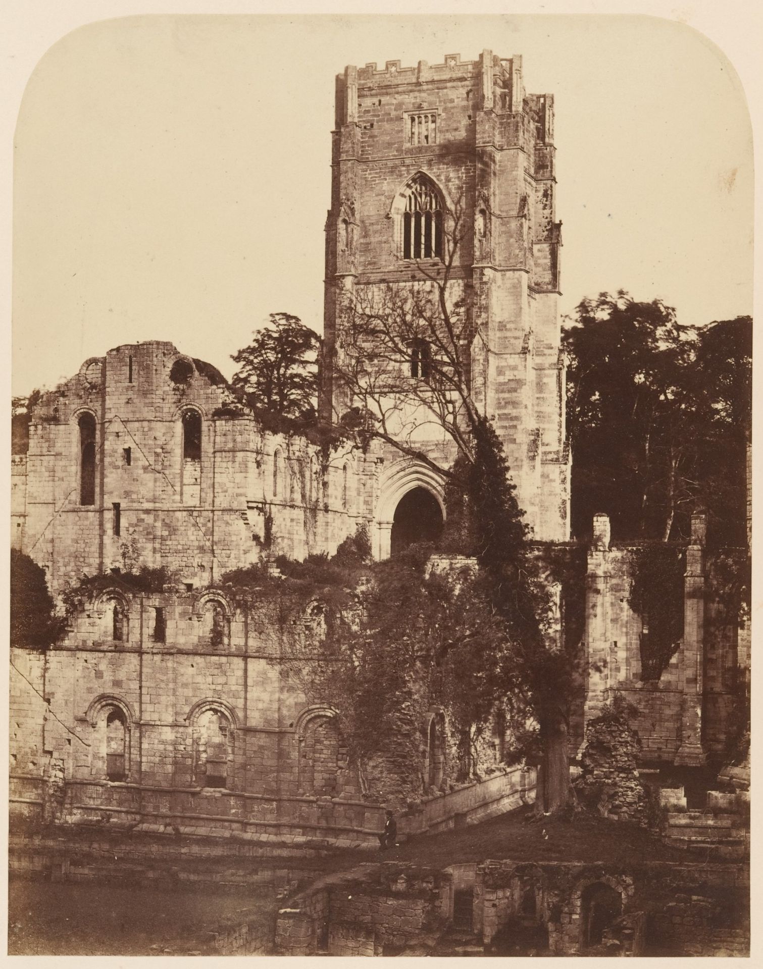 Fountains Abbey.  The Church and Chapter House by Joseph Cundall