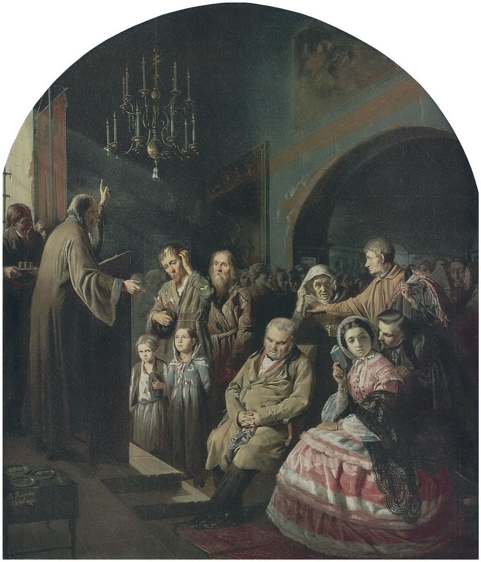Sermon in a Village by Vasily Perov