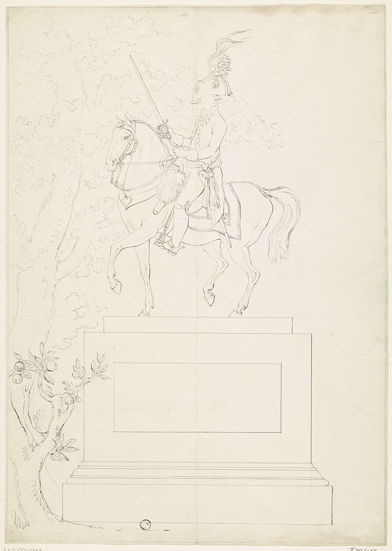 Ruiterstandbeeld van de prins van Oranje, 1815 by Anonymous