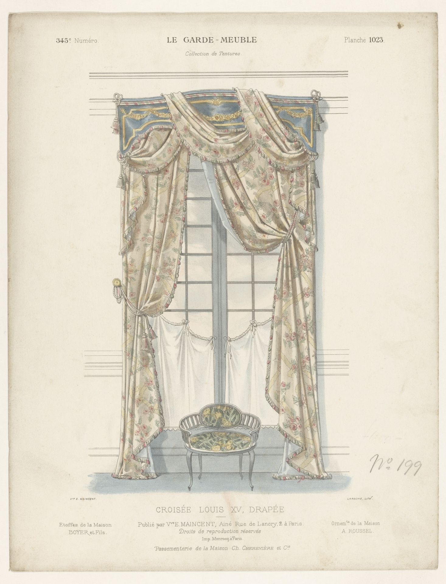 Venster met gordijnen by Léon Laroche