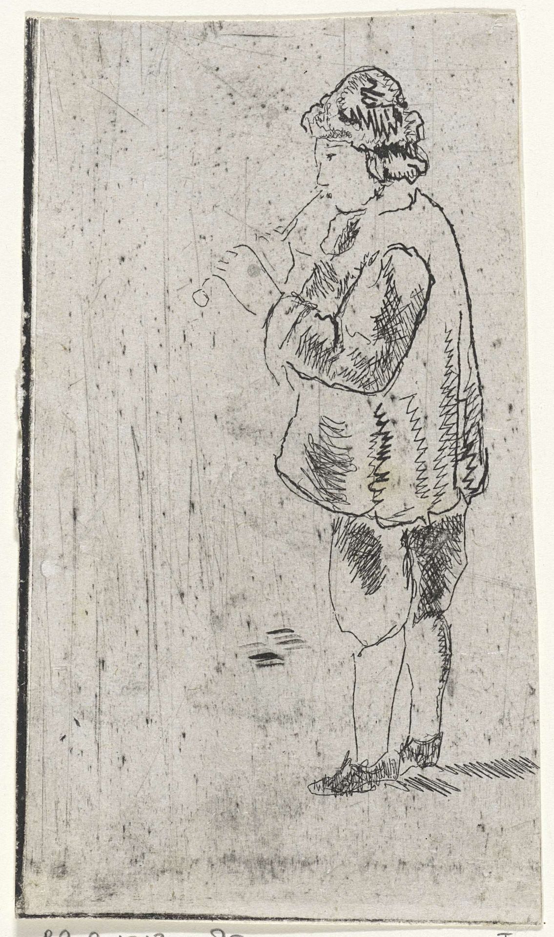 Fluitspelende jongen met hond by Arnoud Schaepkens