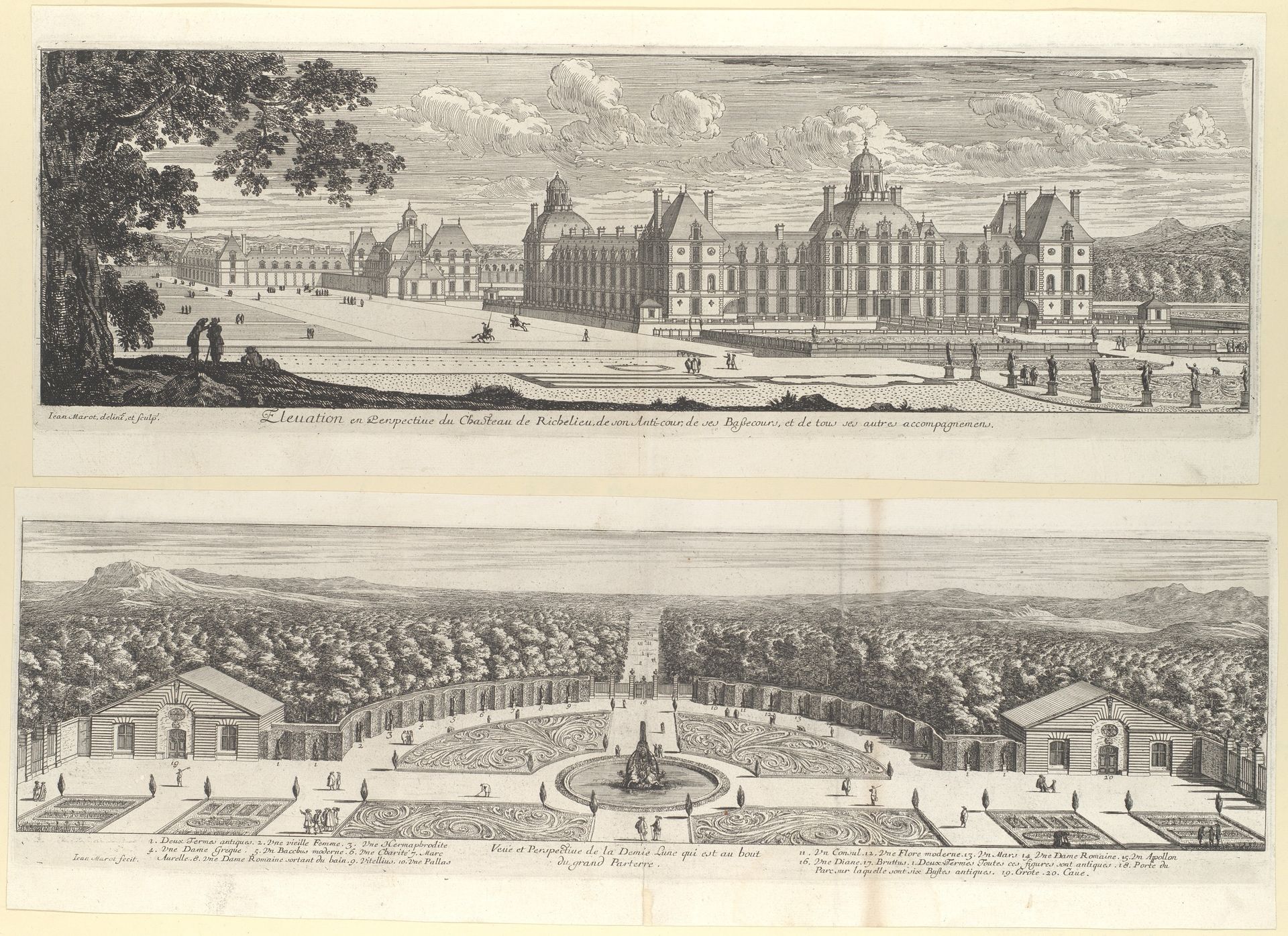 Le Magnifique Chateau de Richelieu by Jean Marot