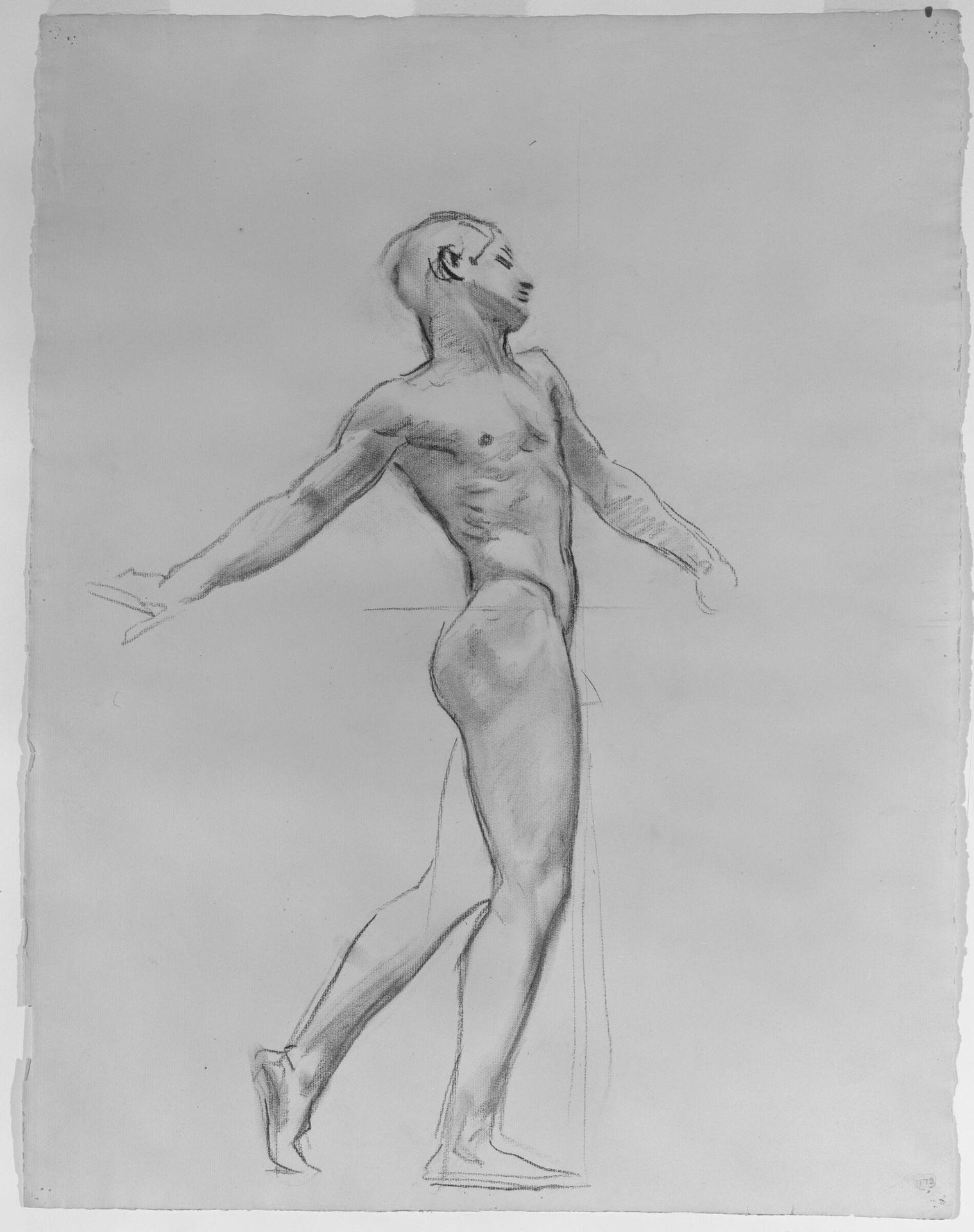 Study of Male Nude, for "Apollo and the Muses," Museum of Fine Arts, Boston by John Singer Sargent