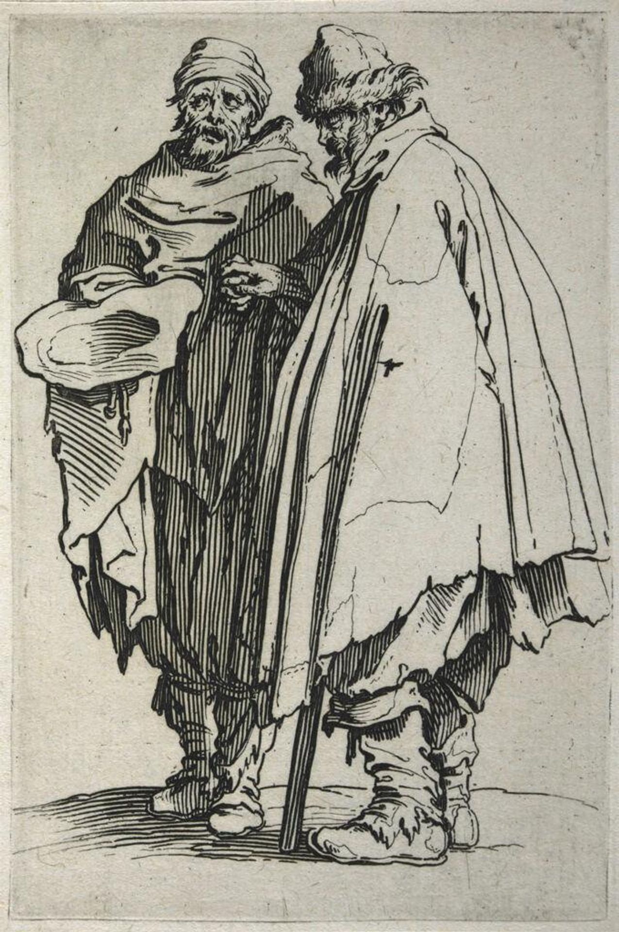 Blind Beggar and His Guide by Jacques Callot