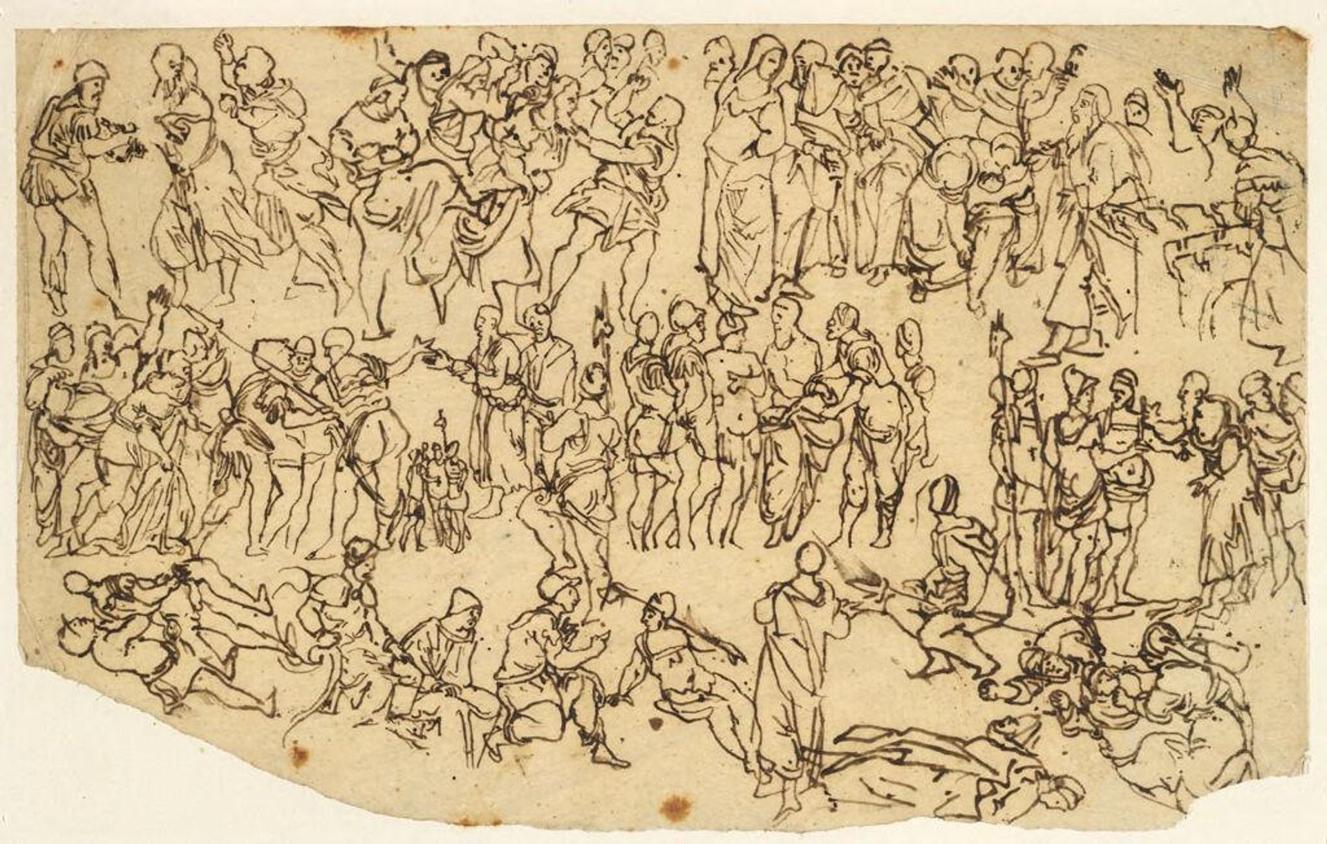 Sheet of Studies of Figures by Rodolphe Bresdin