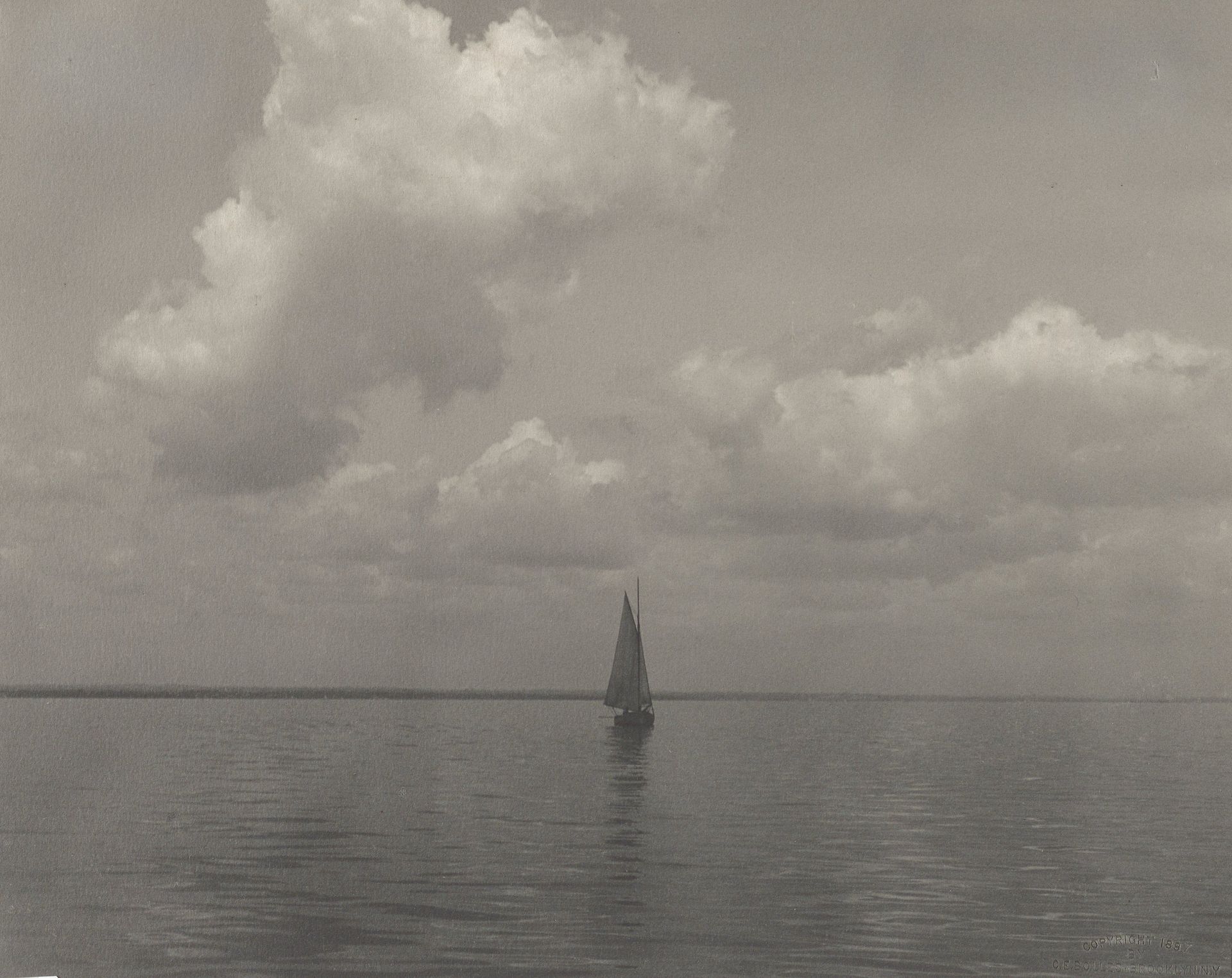 Untitled [sailboat on calm waters] by Charles E. Bolles
