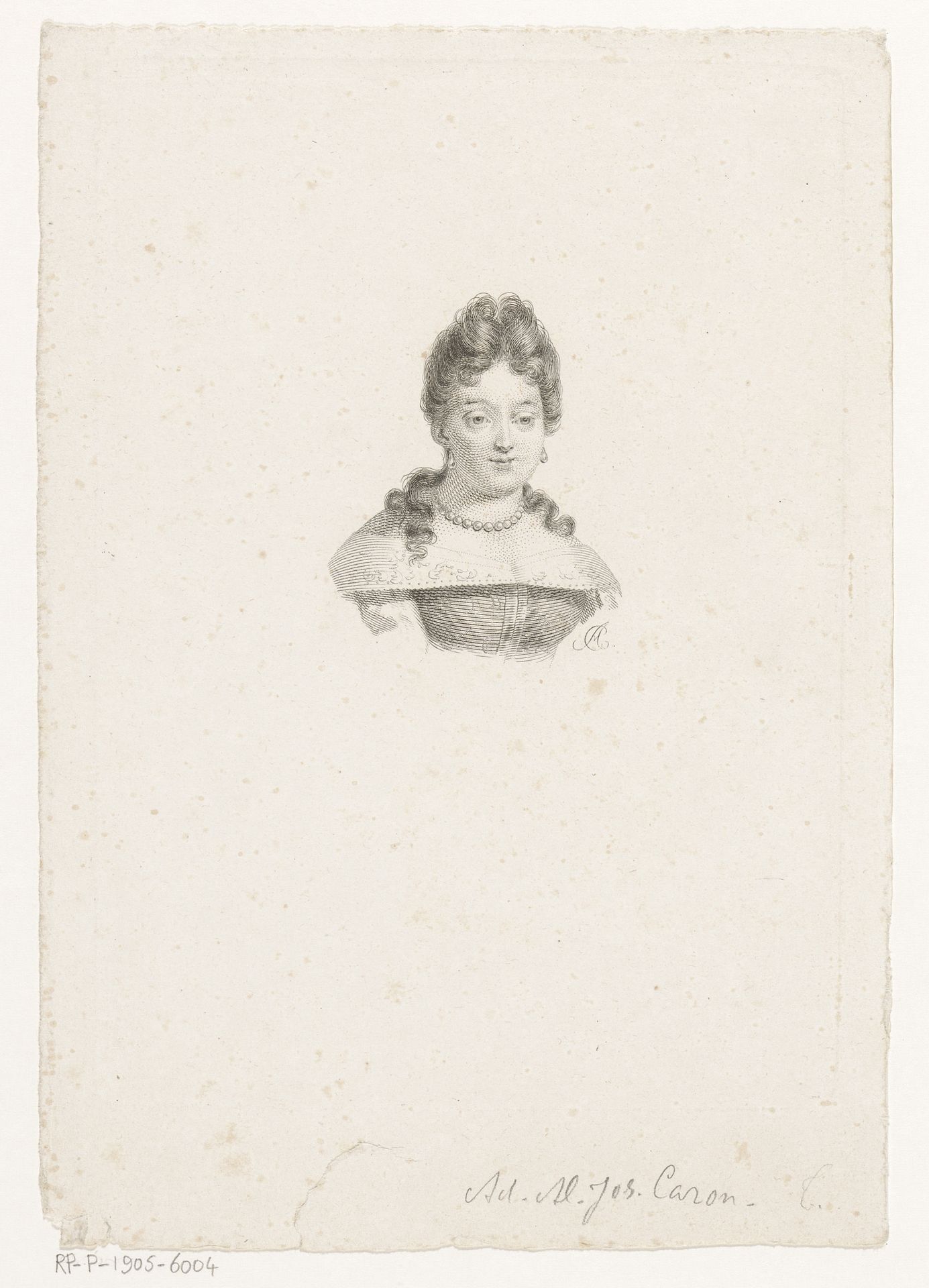 Portret van een onbekende vrouw by Adolphe Alexandre Joseph Caron