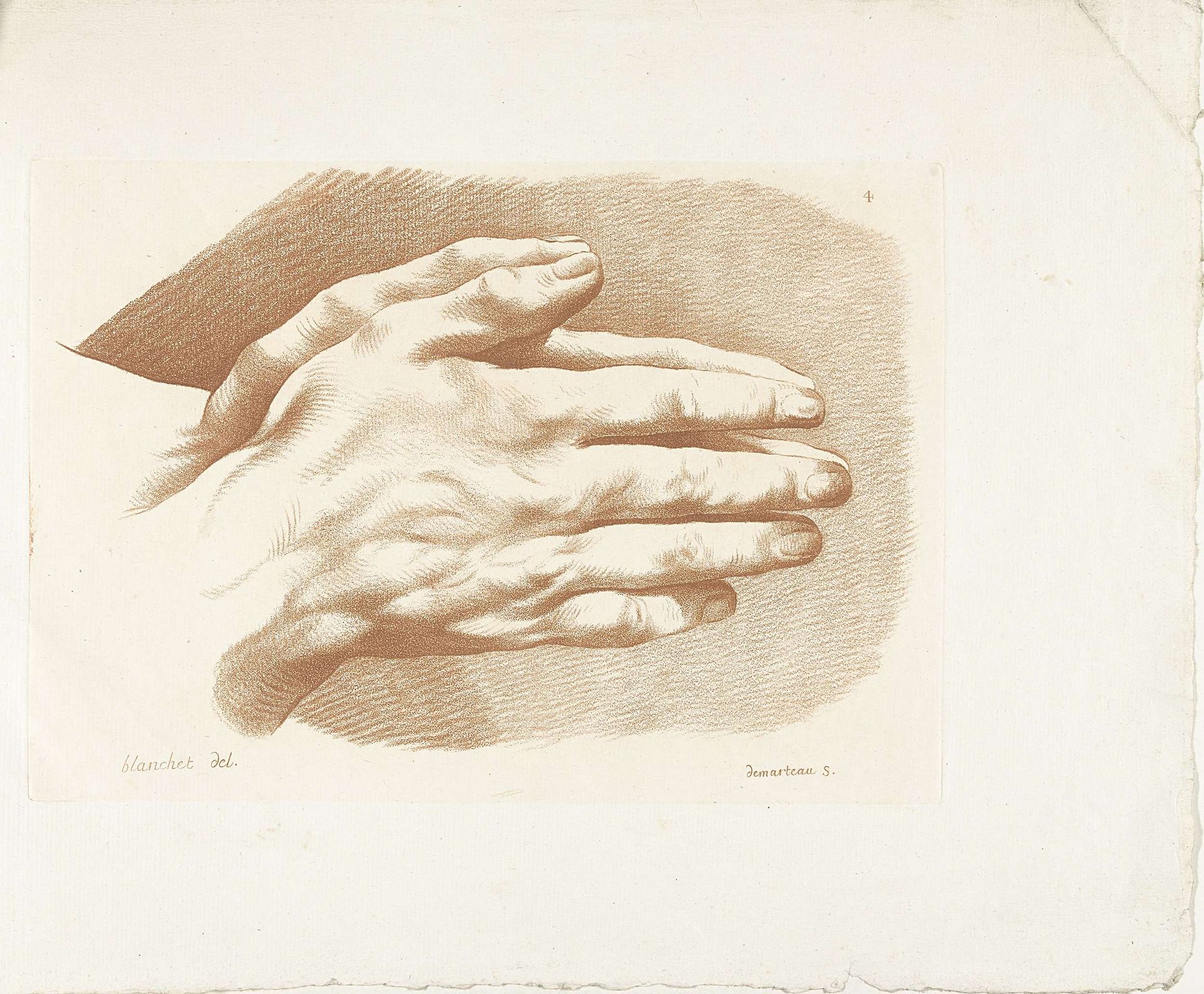 Studie van twee handen by Gilles Demarteau