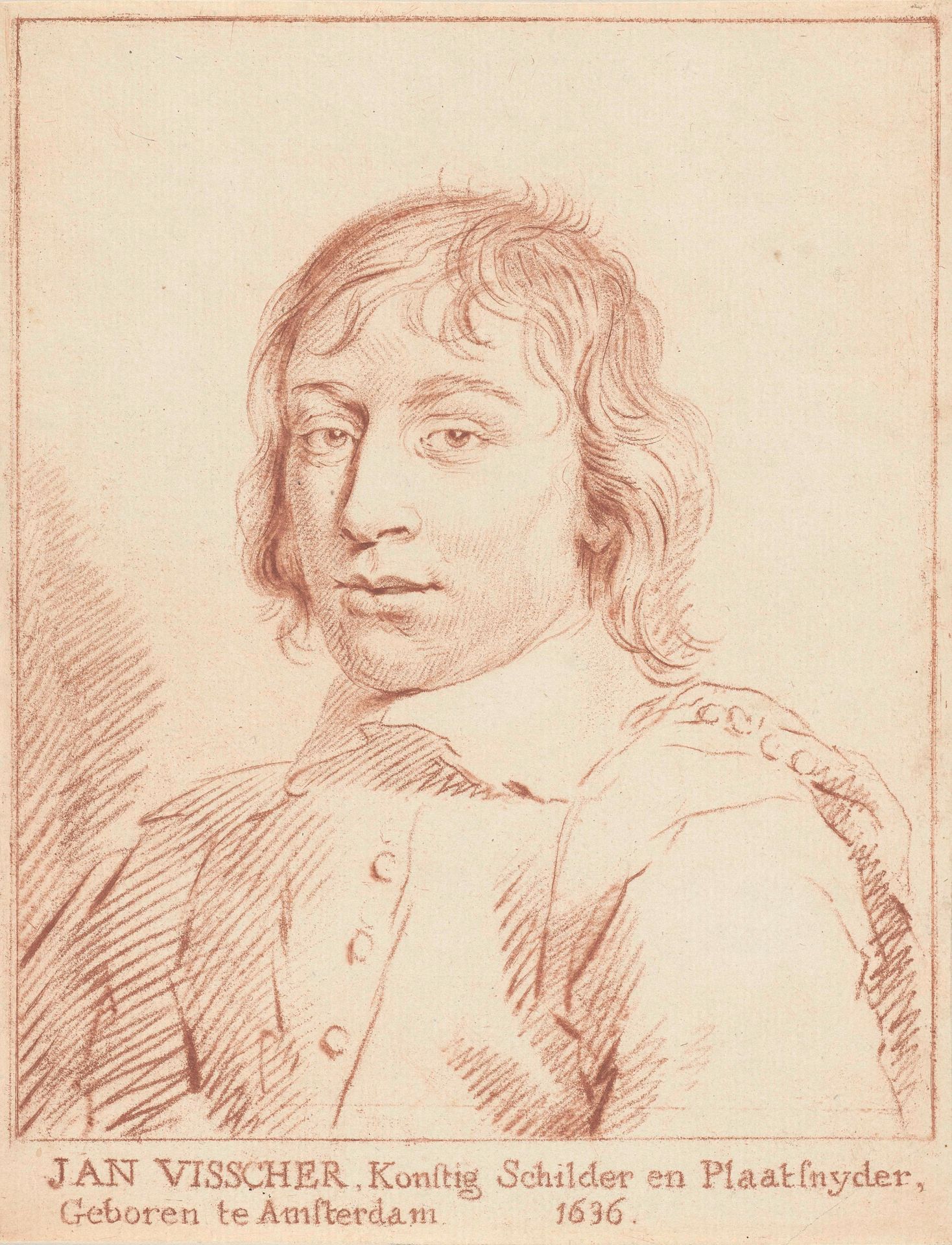 Portret van Jan de Visscher by Cornelis van Noorde