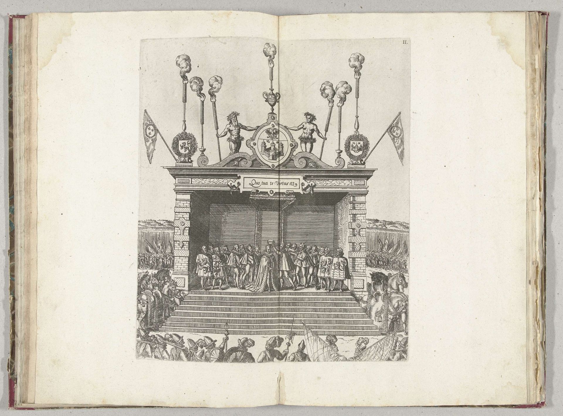 Anjou wordt op het podium gekroond tot hertog van Brabant, 1582 by Anonymous