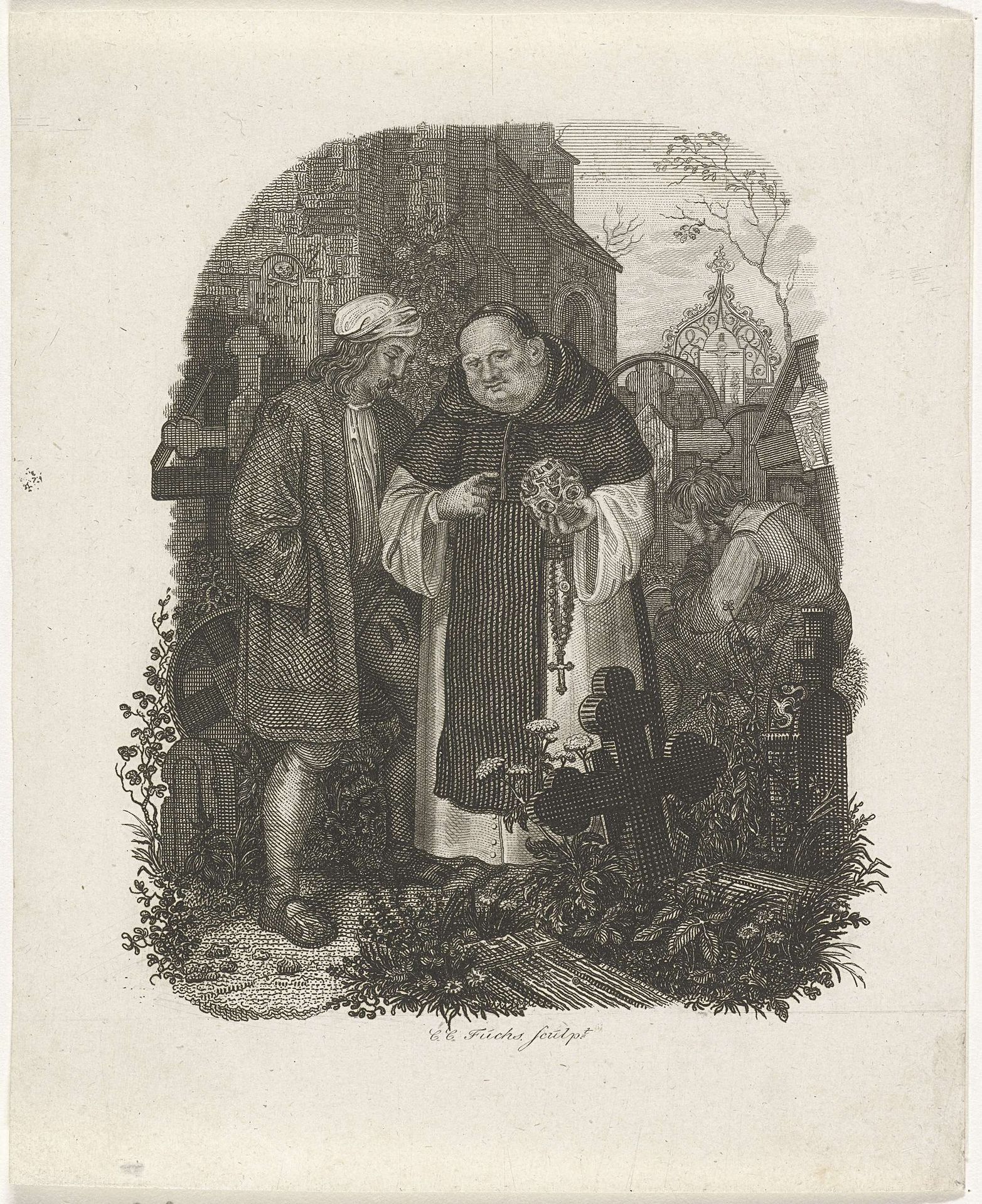 Het kerkhof by Carl Cristiaan Fuchs