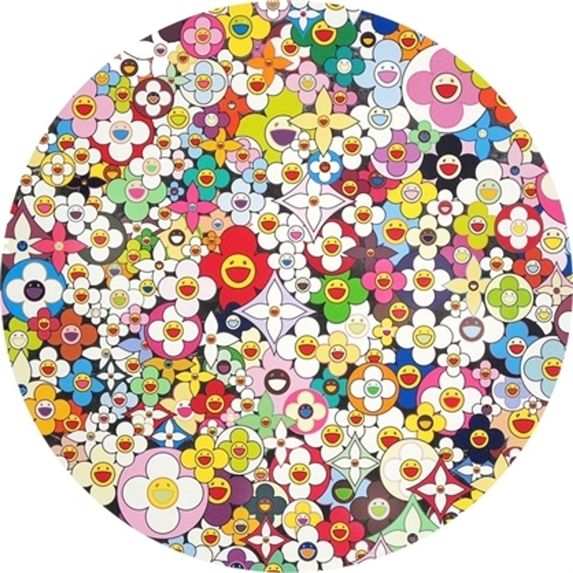 Superflat my first love flowers by Takashi Murakami