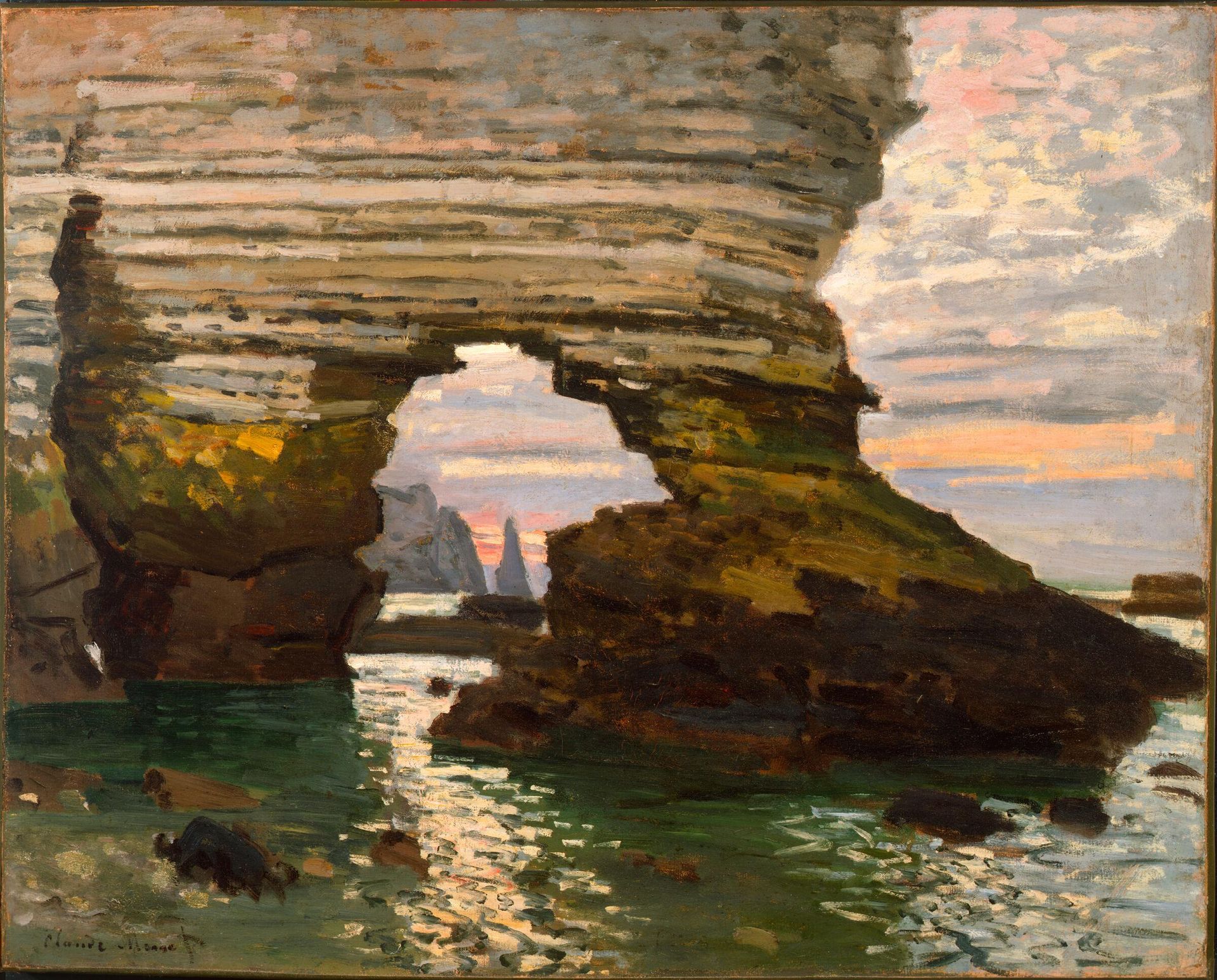 La Porte d'Amont, Ãtretat by Claude Monet