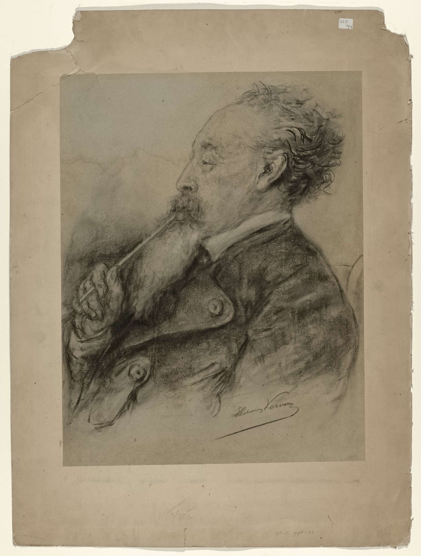 Portret van de kunstschilder en fotograaf Maurits Verveer by Elchanon Verveer