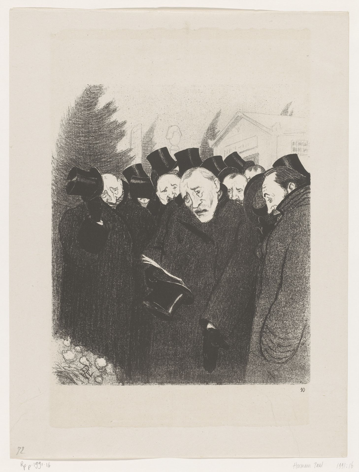 Mannen op een begrafenis by Georges Hermann Rene Paul