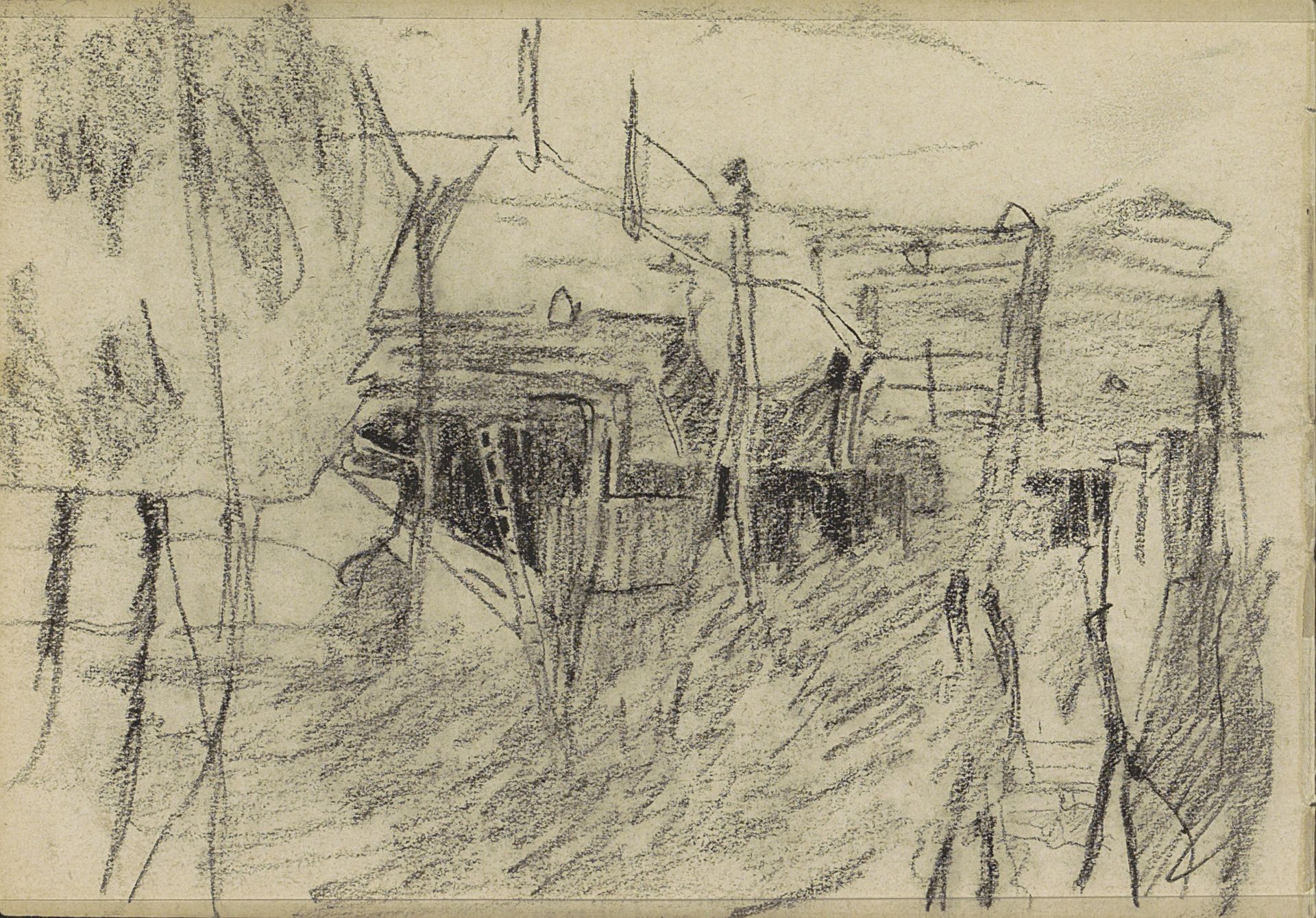 Landschap met bebouwing by Willem Witsen