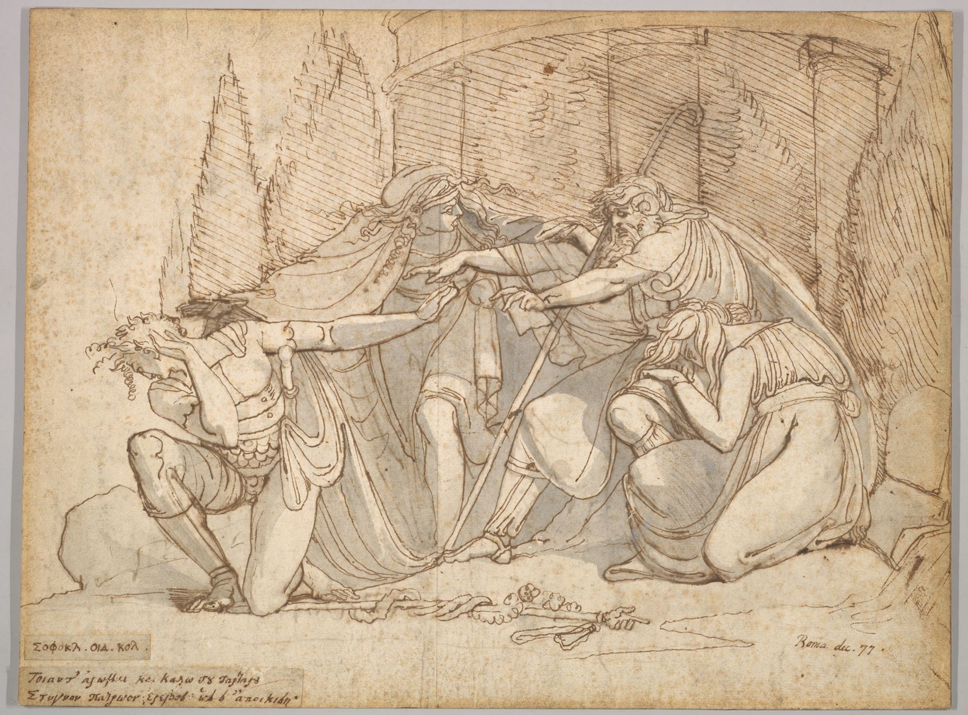 Oedipus at Colonus, Cursing his Son Polynices by Henry Fuseli