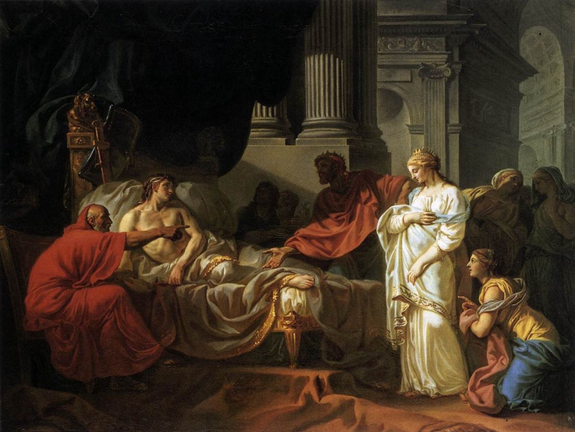 Antiochus and Stratonice by Jacques Louis David