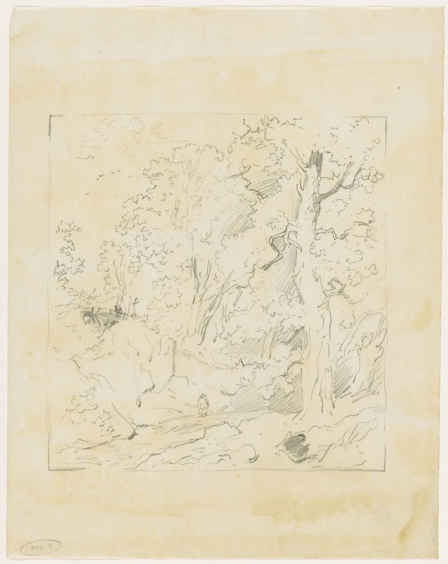 Boslandschap by Johannes Tavenraat