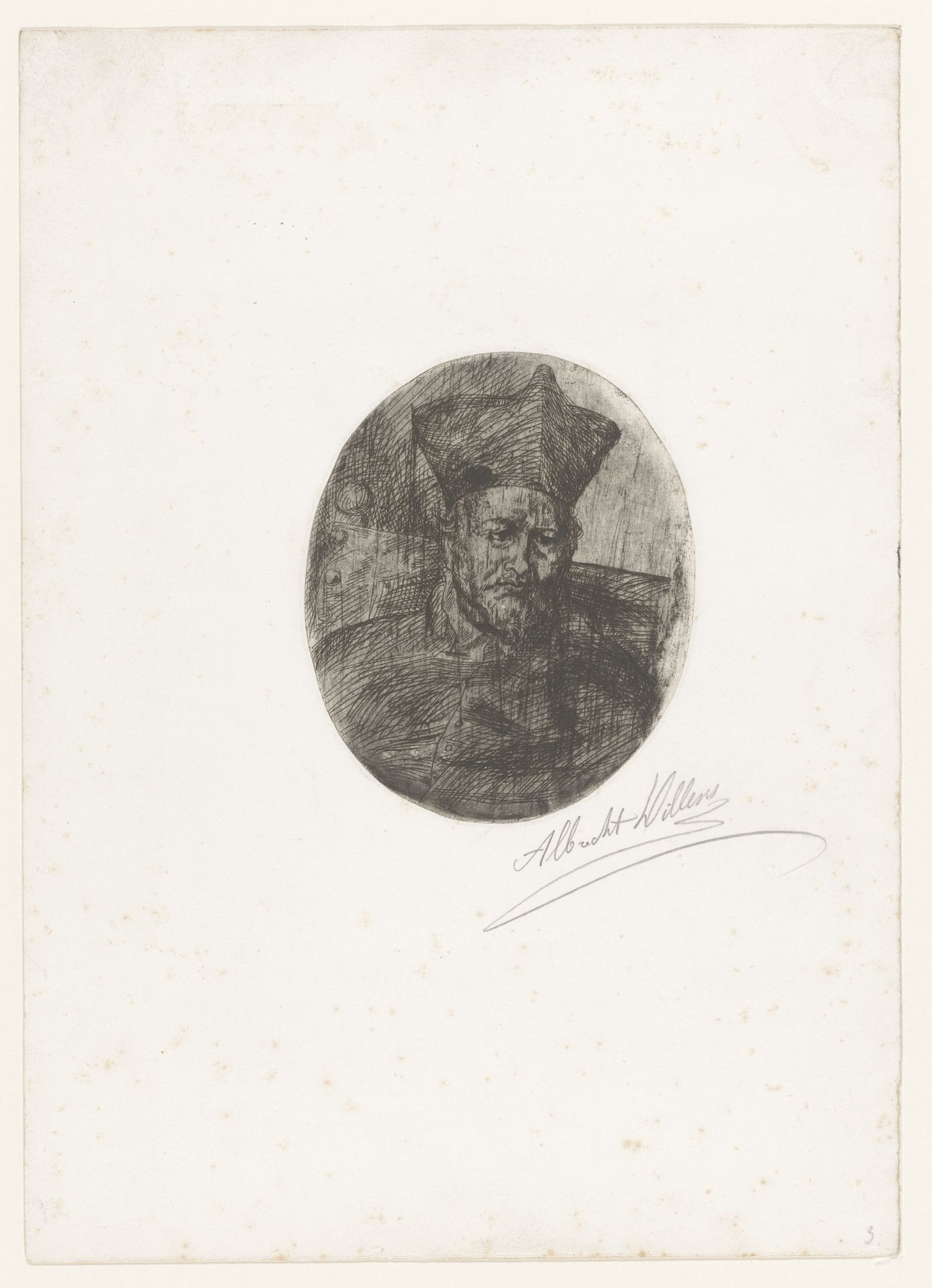 Portret van een onbekende kardinaal by Albert Dillens