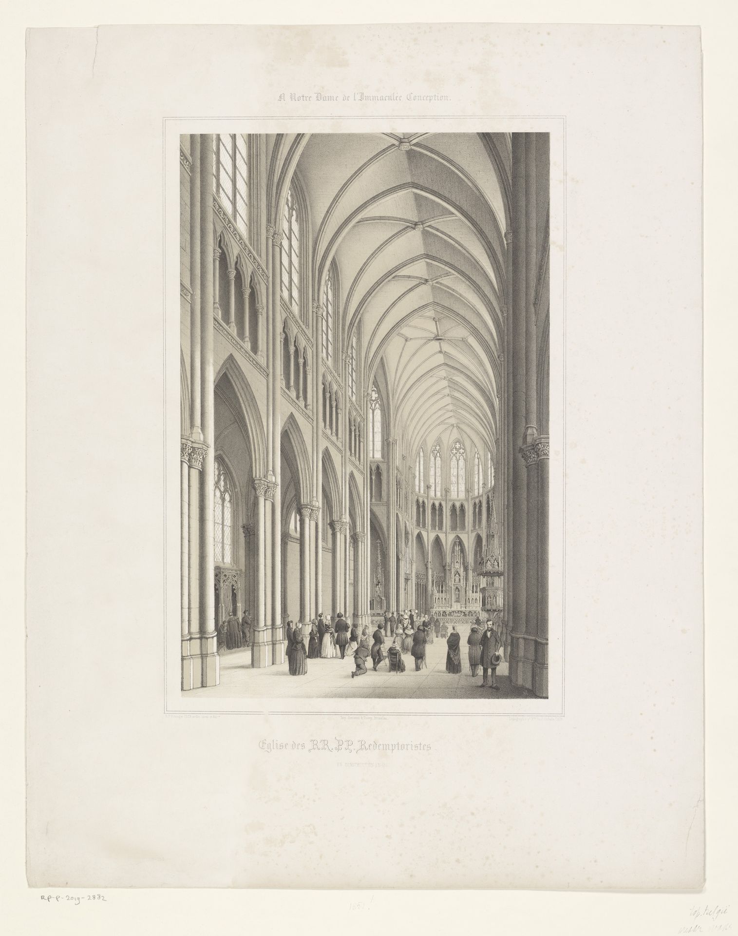 Interieur van de Onze-Lieve-Vrouw-Onbevlekt-Ontvangenkerk by Paul Richelle