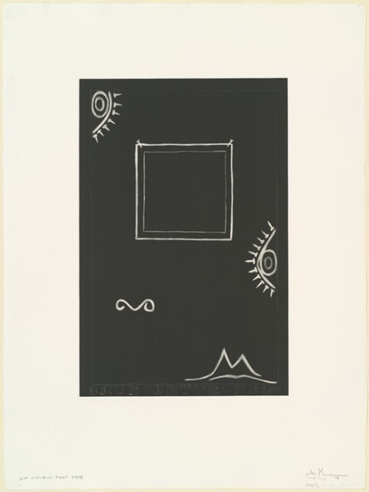 Untitled (White Mezzotint) [2nd element 1st state] by Jasper Johns