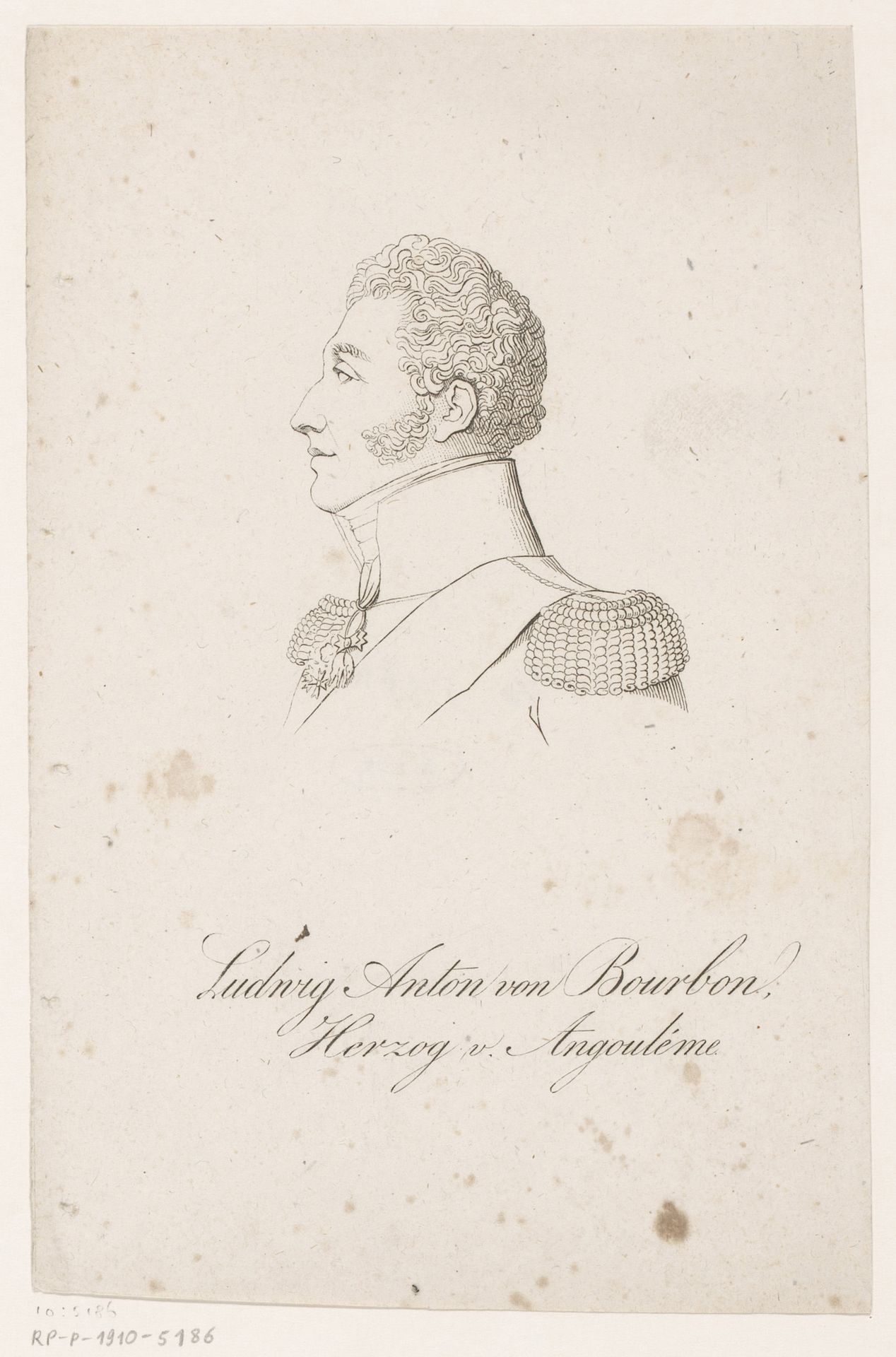 Portret van Lodewijk Anton van Bourbon by Jacques Noël Marie Frémy