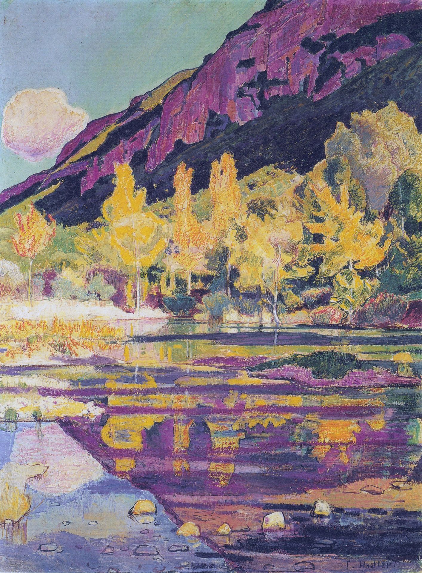 At the foot of the Petit Saleve by Ferdinand Hodler