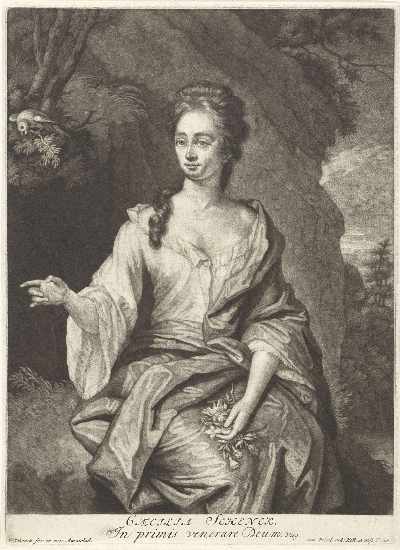 Portret van Cecilia Schenk by Pieter Schenk