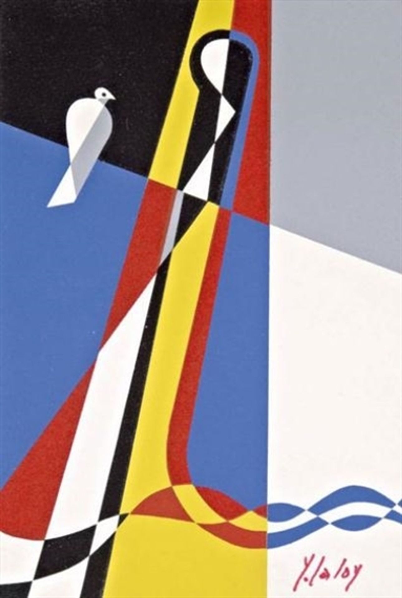 Composition with bird by Yves Laloy