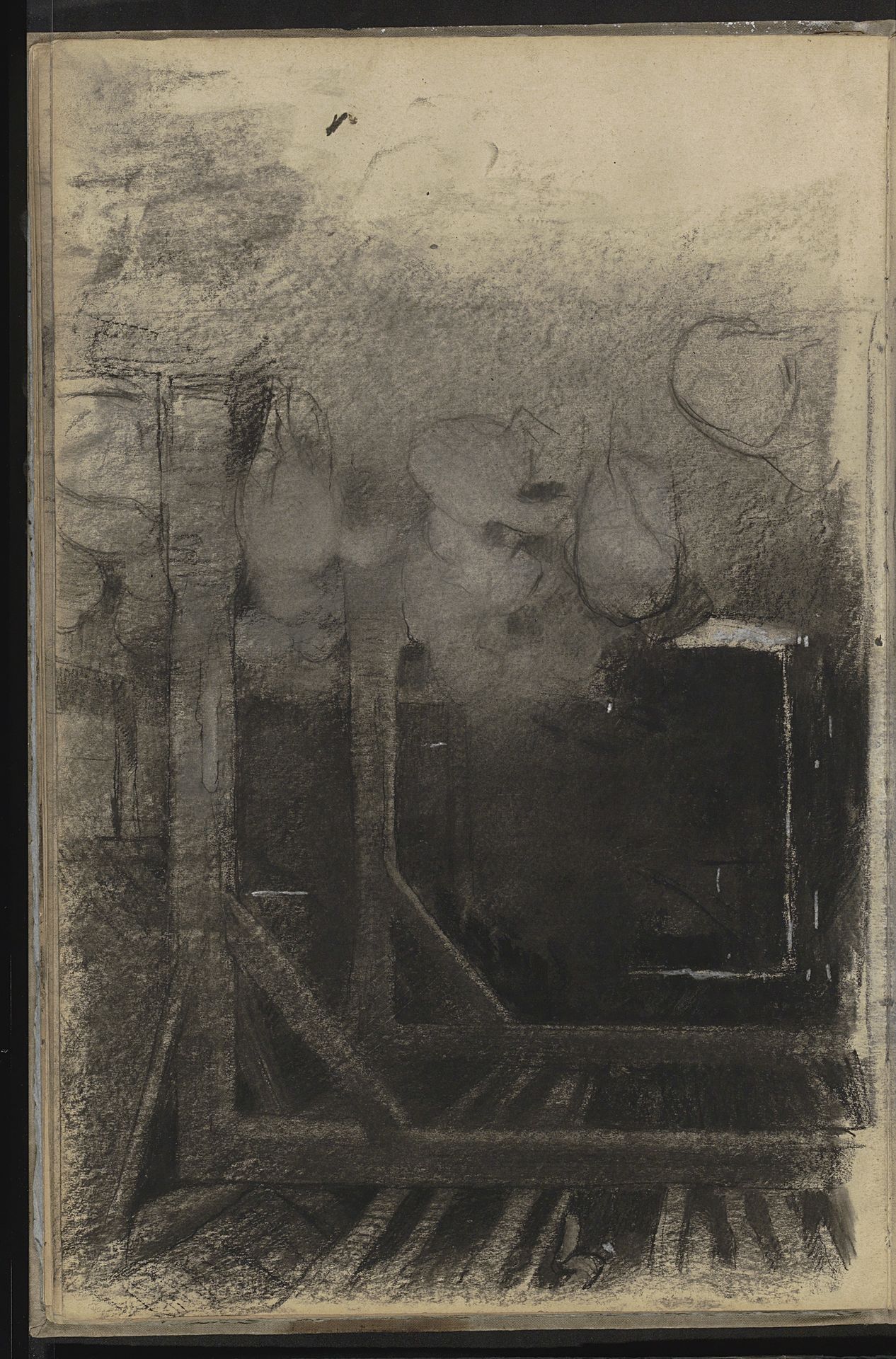 Interieur van een schaapskooi by Willem Witsen
