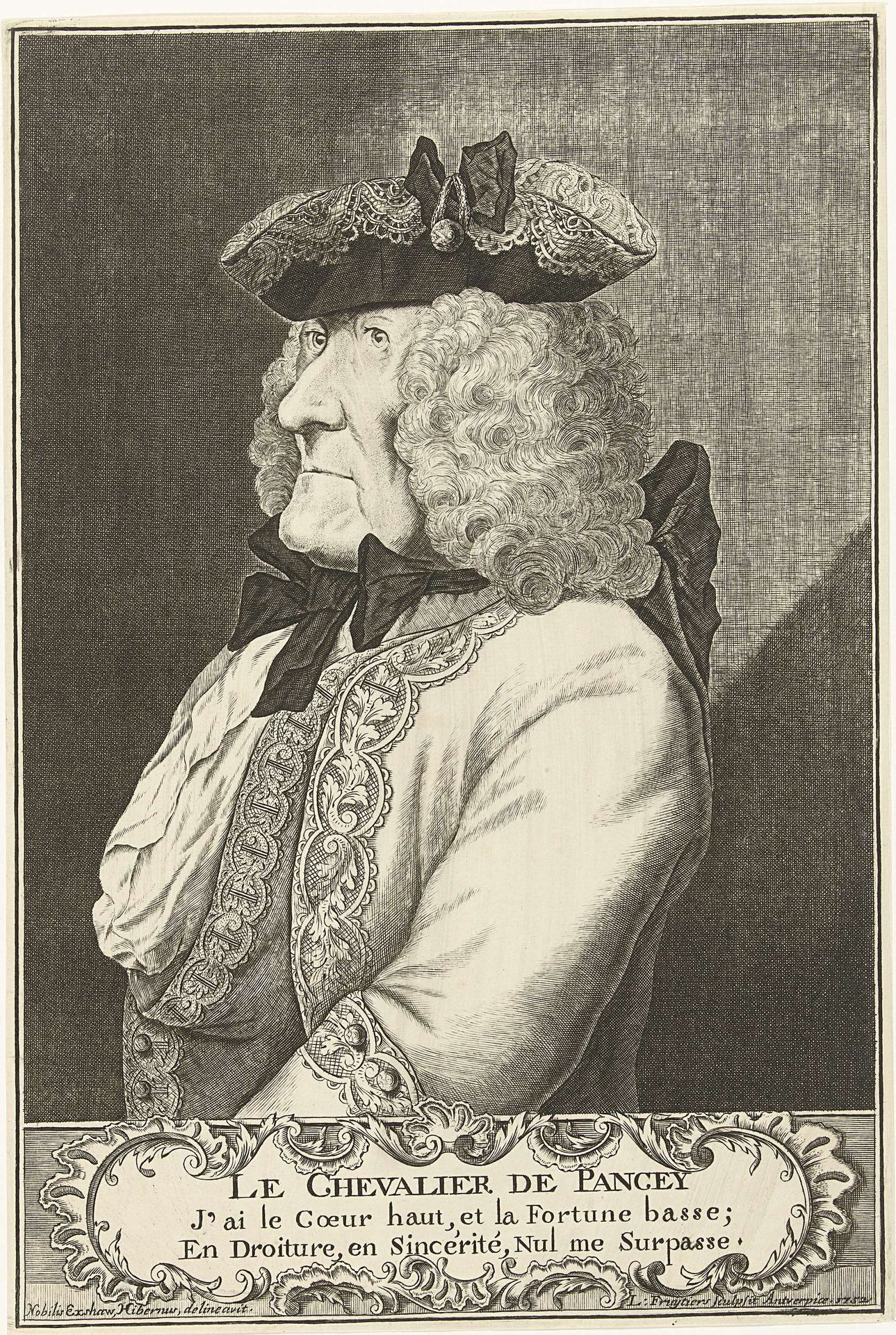 Portret van de ridder van Pancey by Lodewijk Joseph Fruytiers