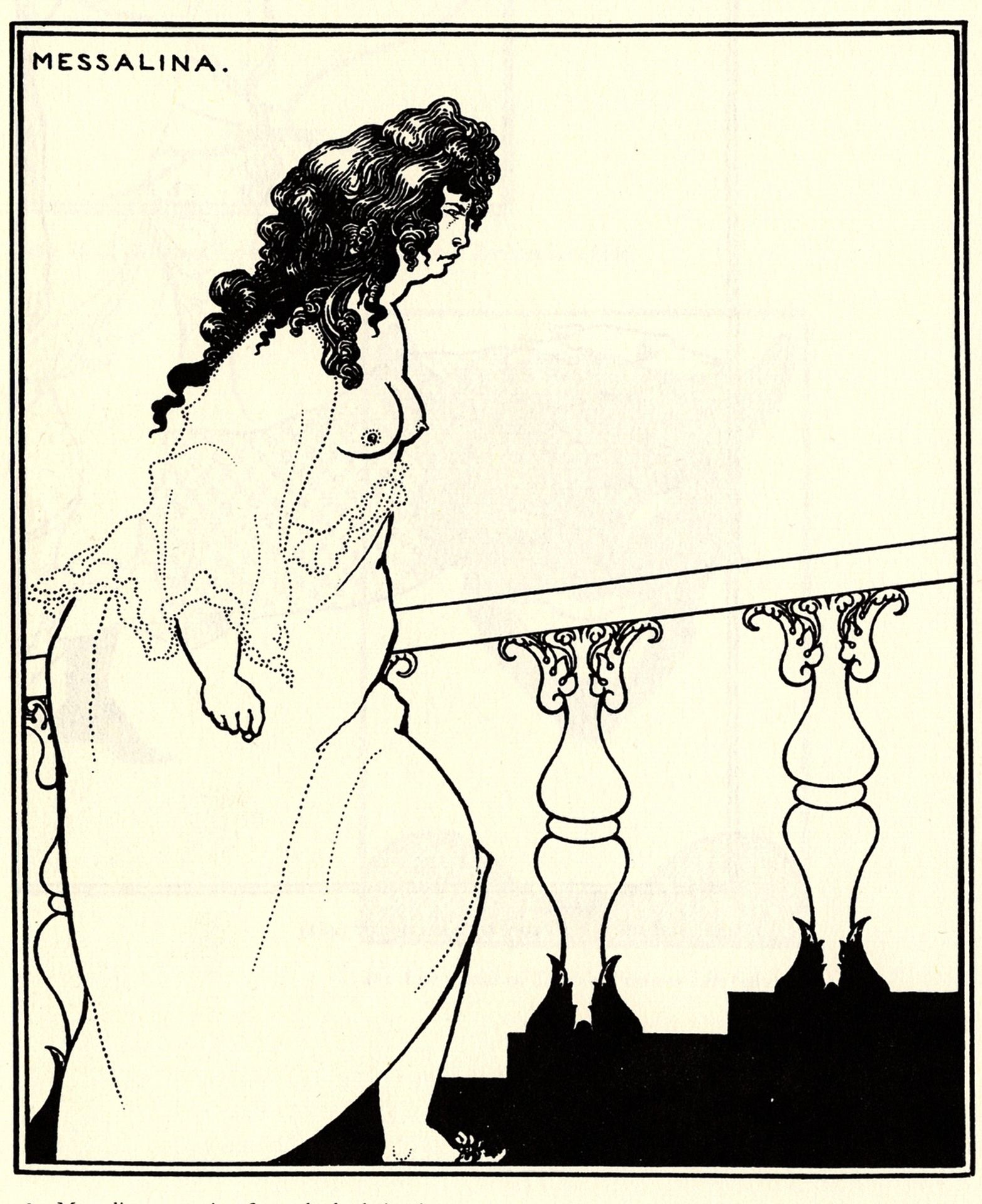 Messalina returning home by Aubrey Vincent Beardsley