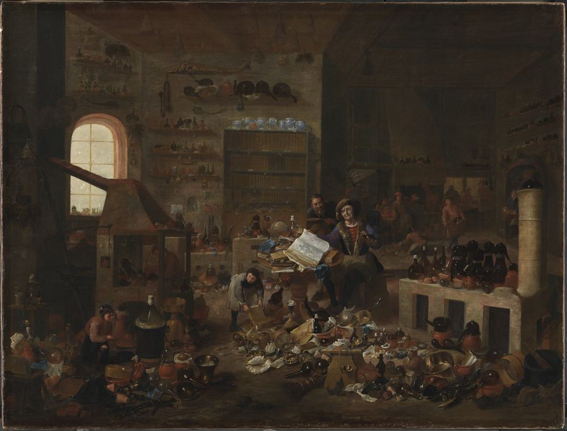An Alchemist in his Laboratory by Mattheus van Helmont