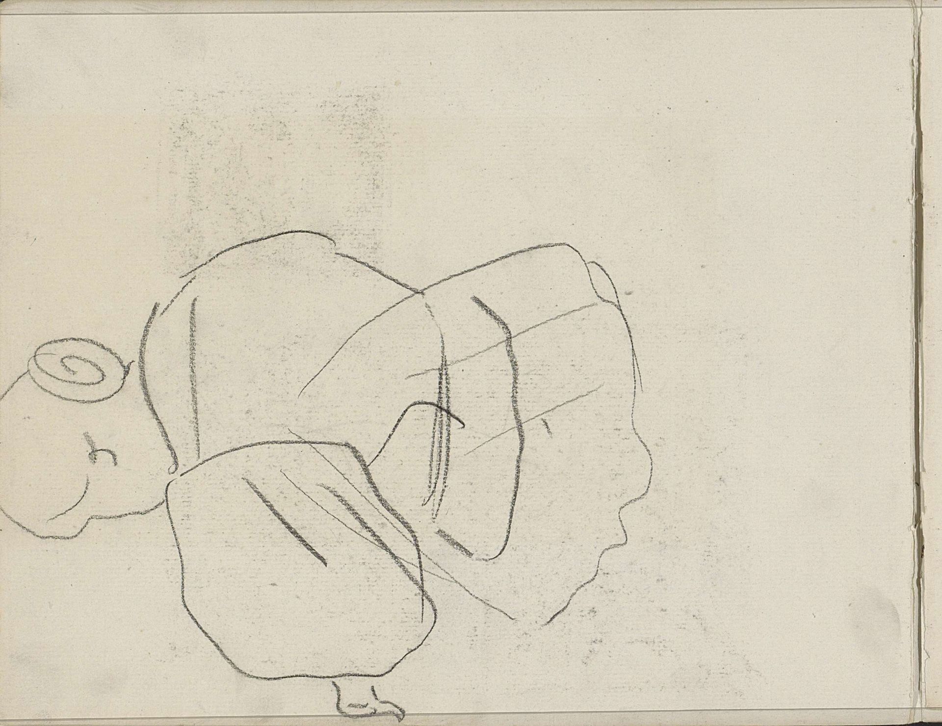 Zittende vrouw met een knot by Carel Adolph Lion Cachet