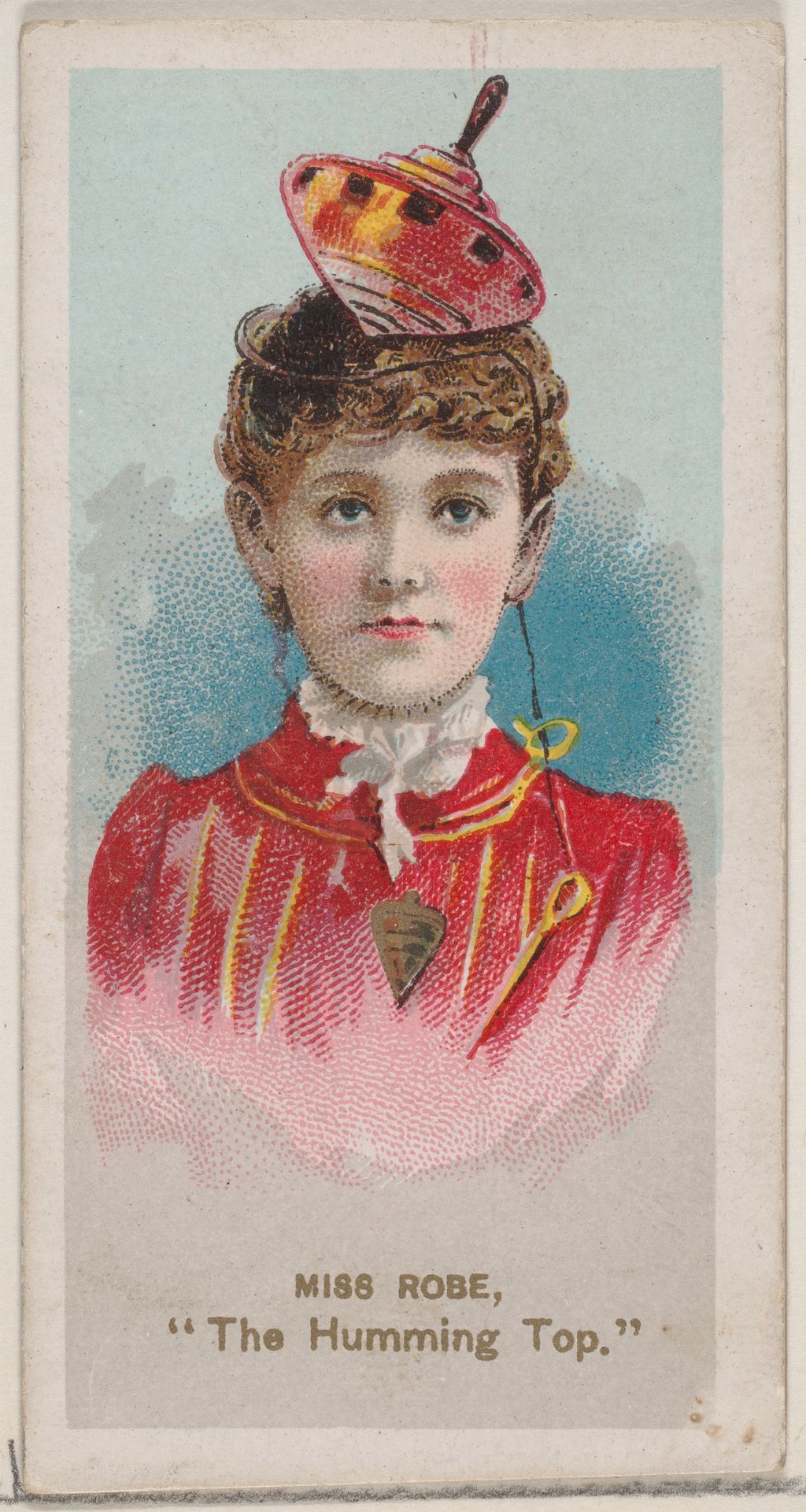 Miss Robe as "The Humming Top," from the series Fancy Dress Ball Costumes (N73) for Duke brand cigarettes by W. Duke, Sons & Co.