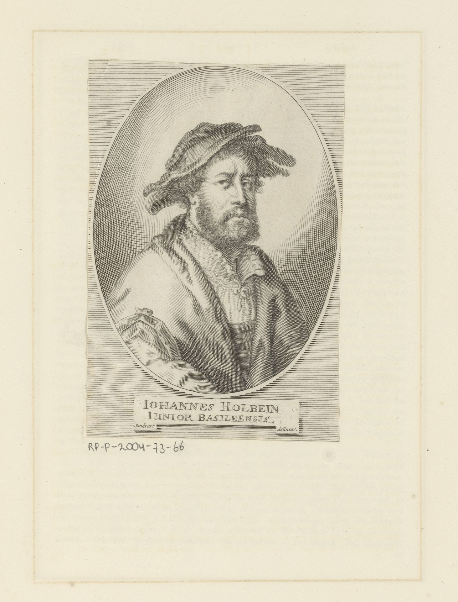 Portret van Hans Holbein II by Richard Collin