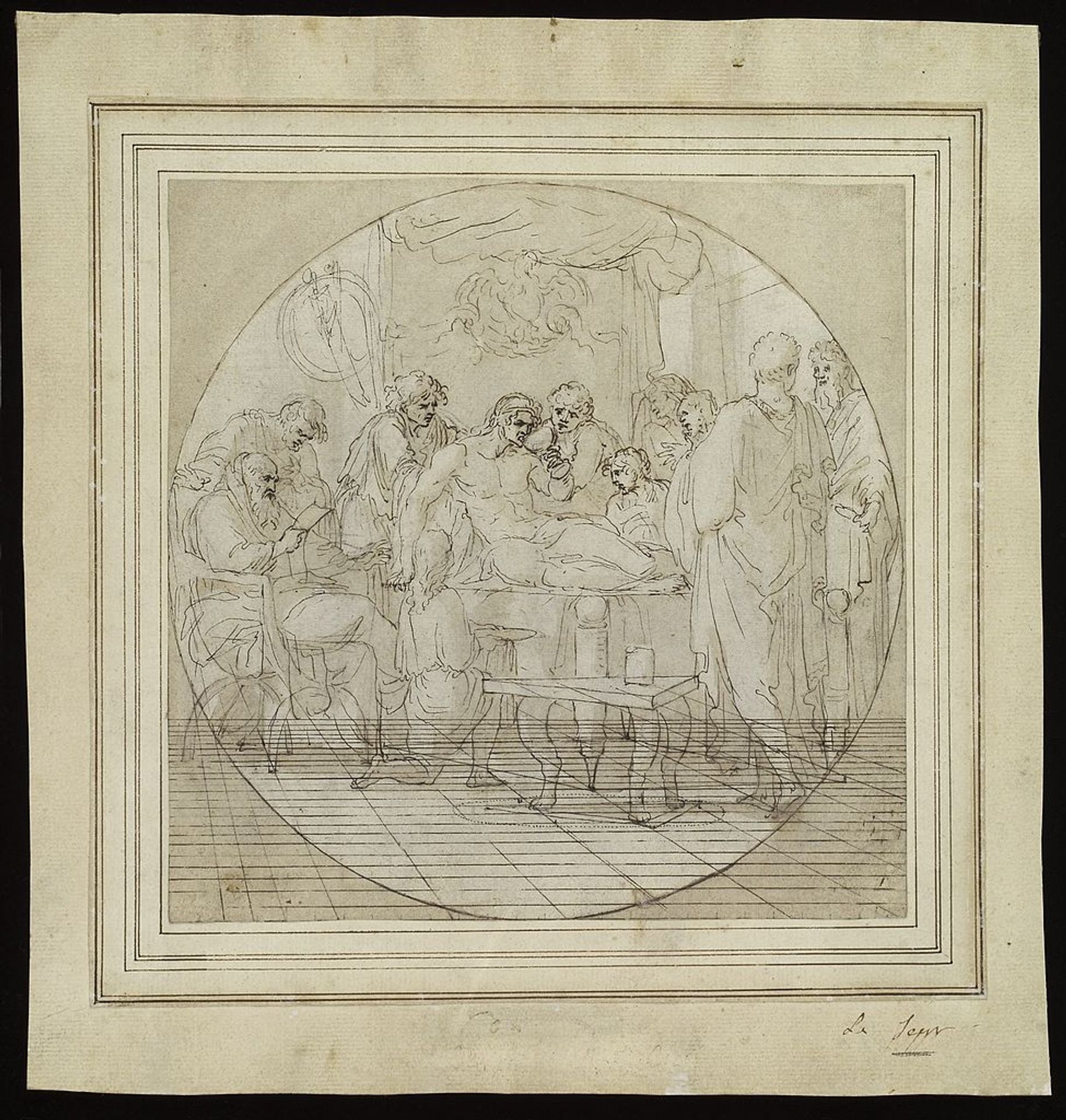 Alexander the Great demonstrates his trust in his physician by Eustache Le Sueur