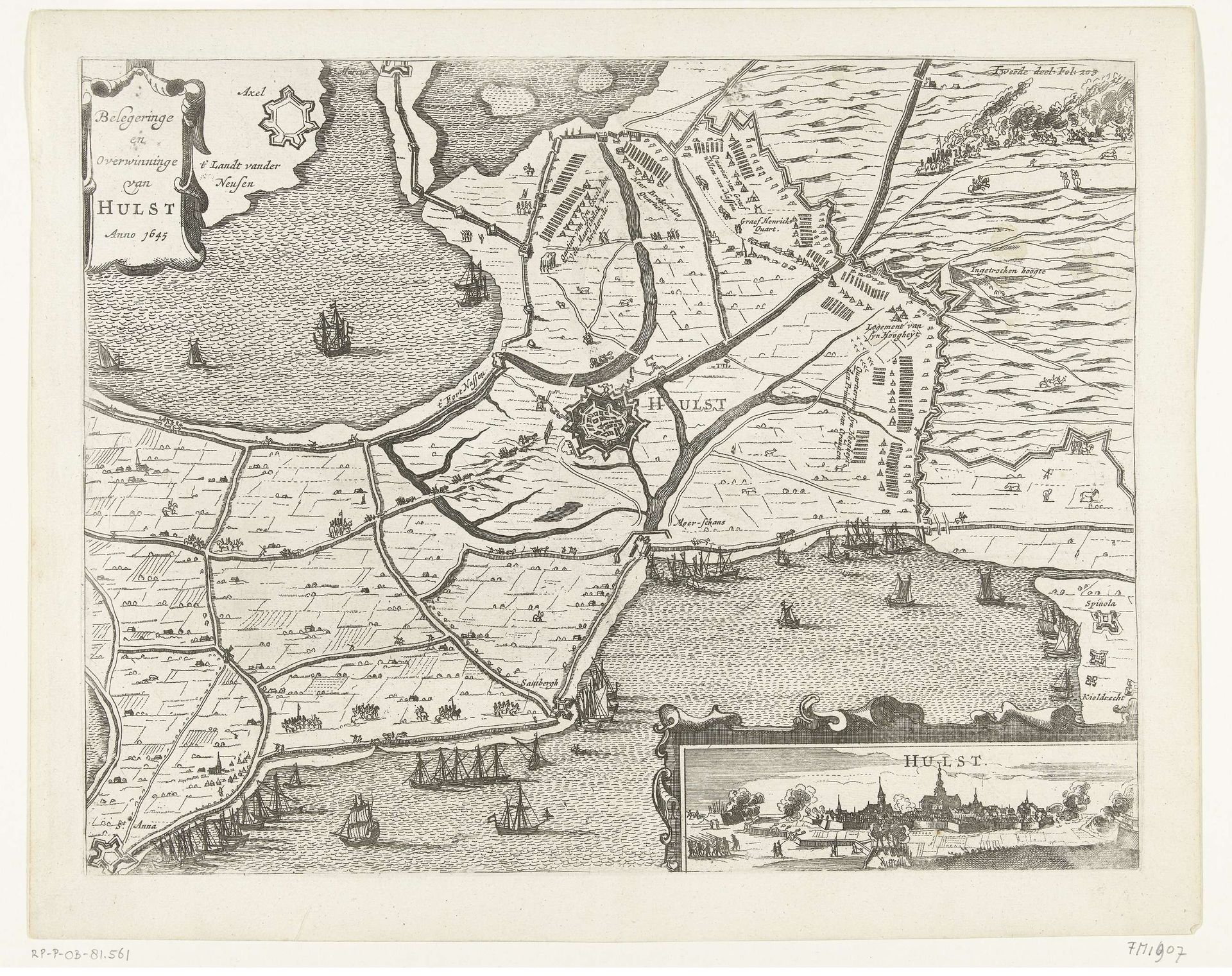 Beleg van Hulst door Frederik Hendrik, 1645 by Anonymous