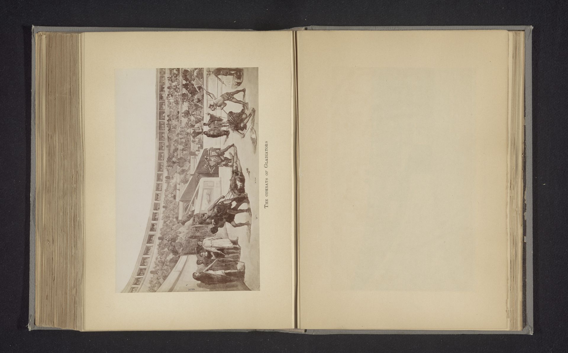 Fotoreproductie van een gezicht op vechtende gladiatoren by Anonymous