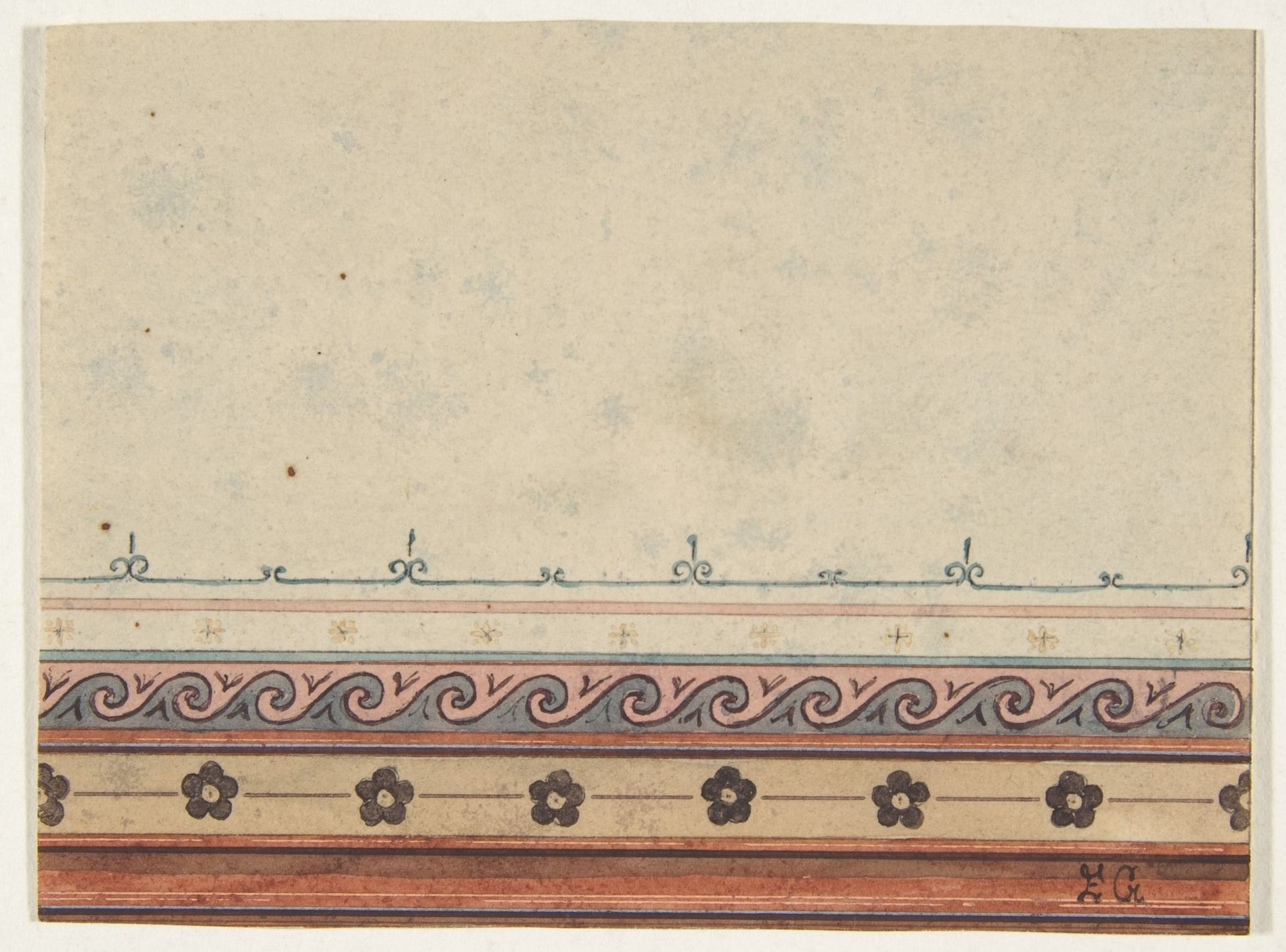 Design for the decoration of a ceiling by Jules-Edmond-Charles Lachaise