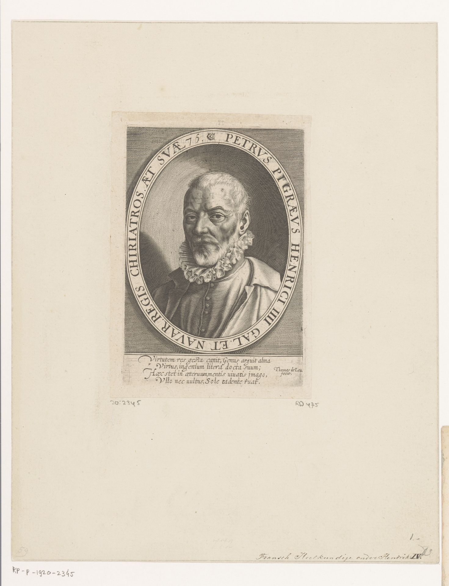 Portret van Pierre Pigray by Thomas de Leu