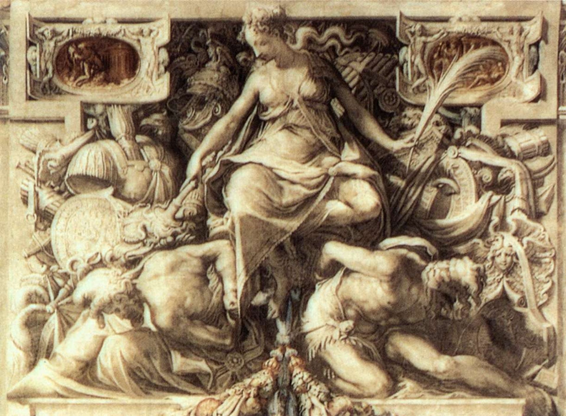 Allegory of Peace Burning Arms by Francesco de' Rossi (Francesco Salviati), "Cecchino"