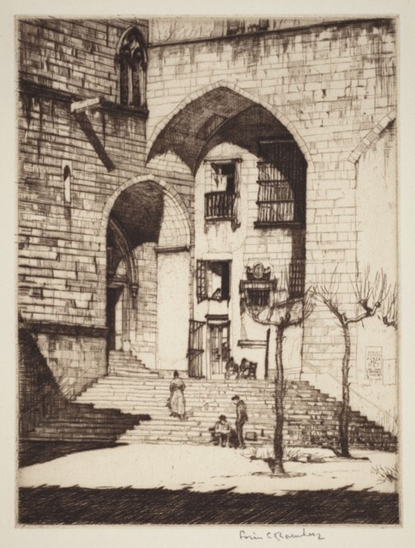 Plaza del Rey, Barcelona by Louis Conrad Rosenberg