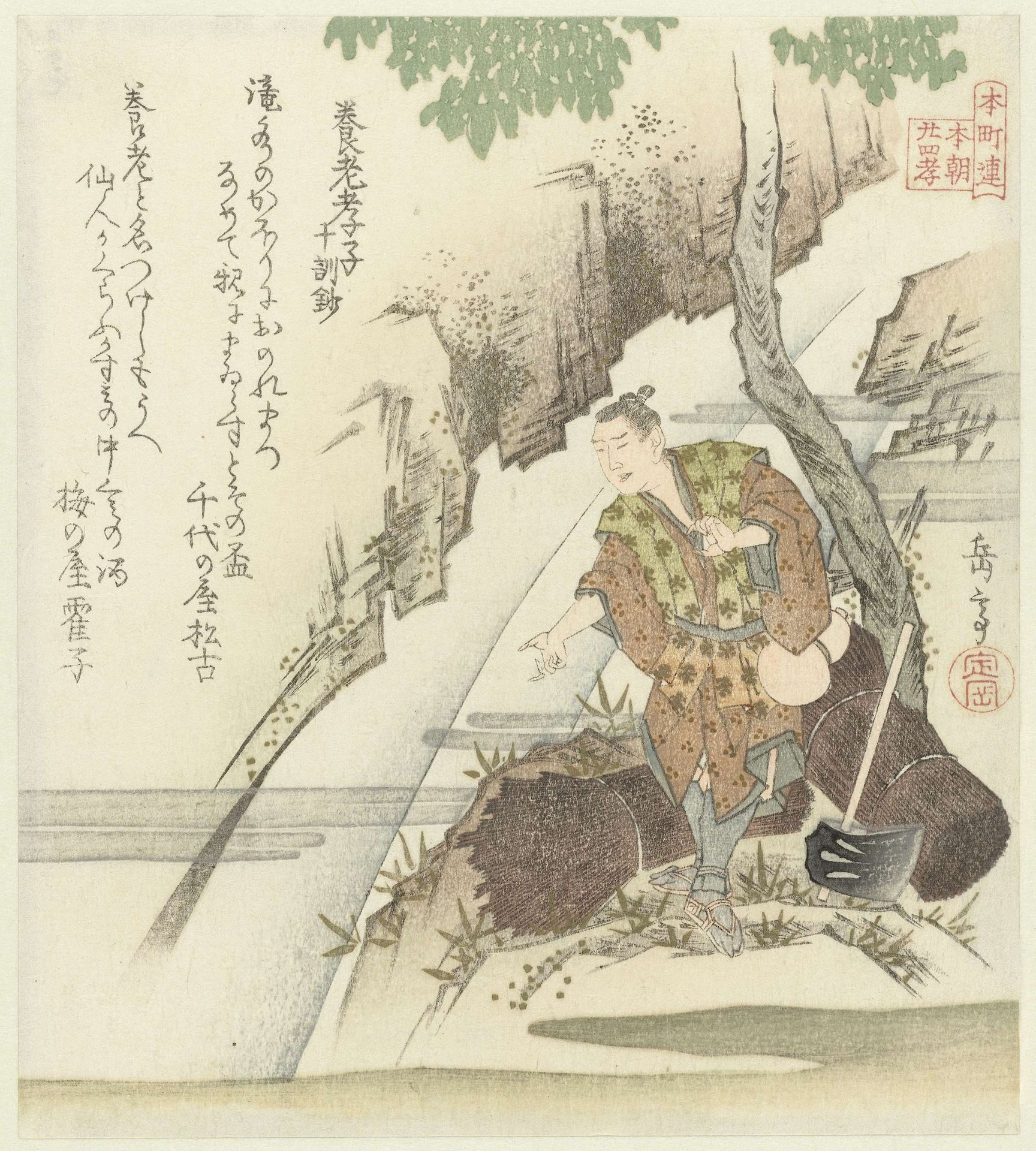 Twenty-four Japanese examples of filial piety for the Honchôren by Yashima Gakutei 屋島岳亭
